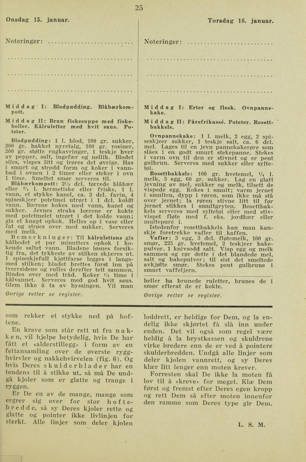 Faksimile av almanakksiden 15. januar 1936