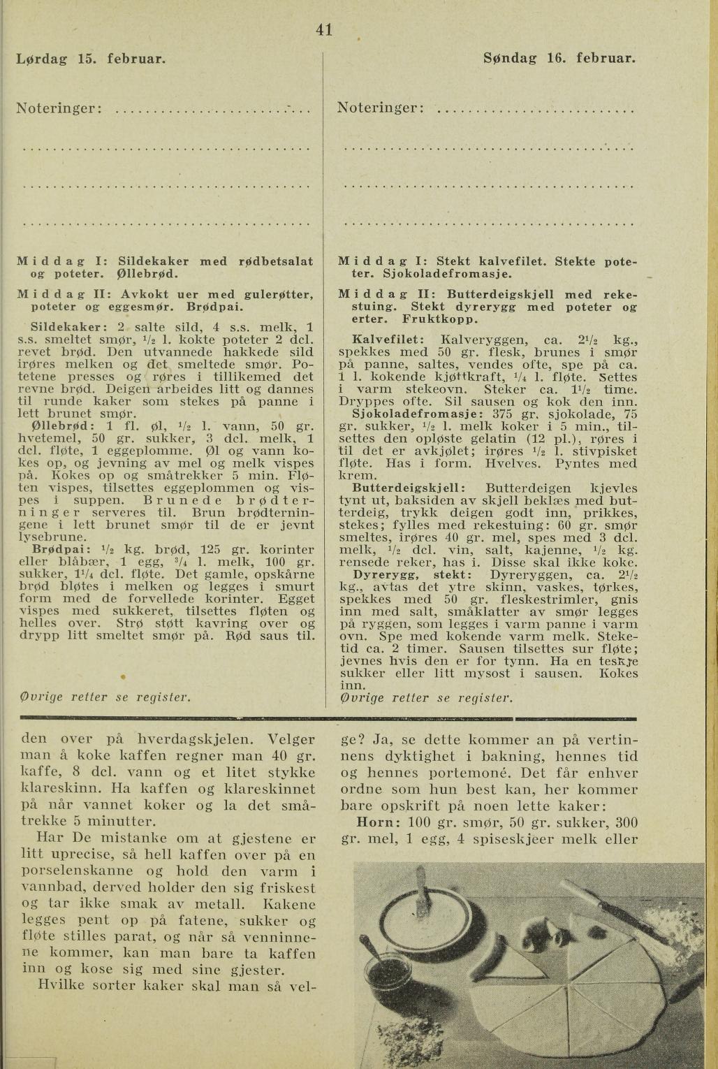 Faksimile av almanakksiden 15. februar 1936