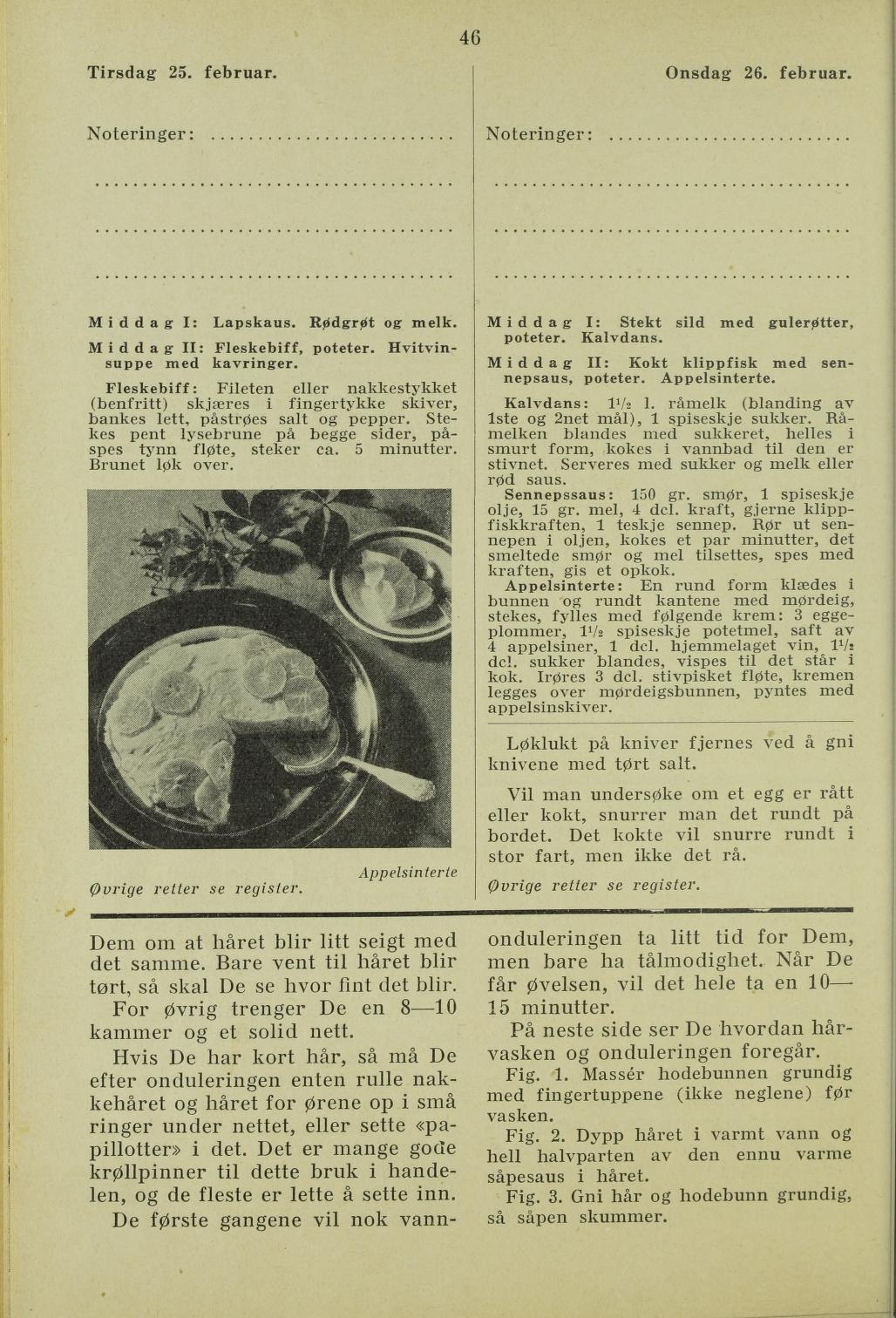 Faksimile av almanakksiden 25. februar 1936