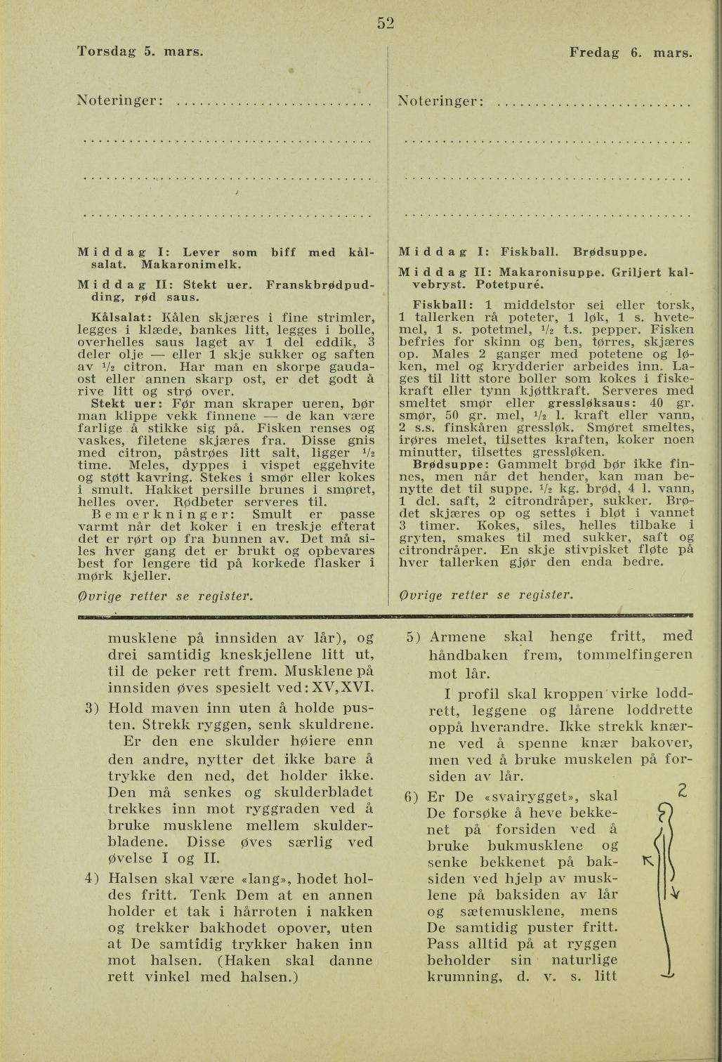 Faksimile av almanakksiden 5. mars 1936