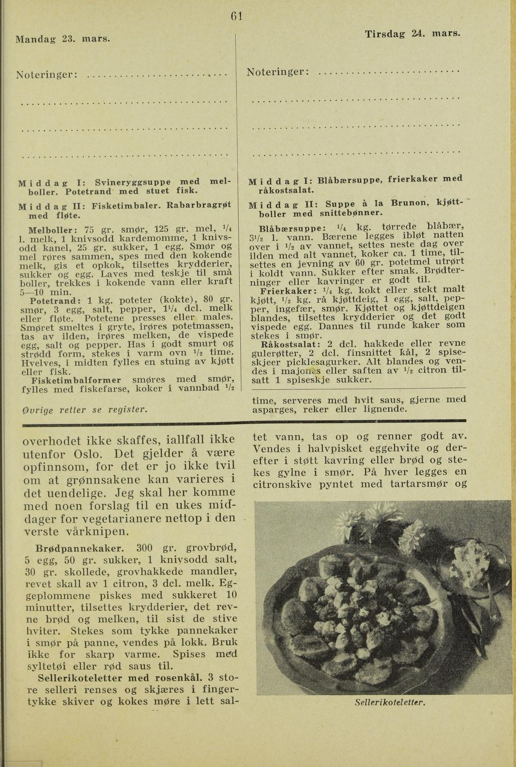 Faksimile av almanakksiden 23. mars 1936