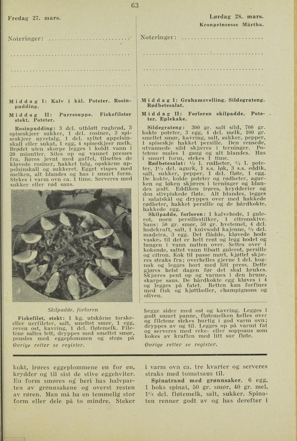 Faksimile av almanakksiden 27. mars 1936