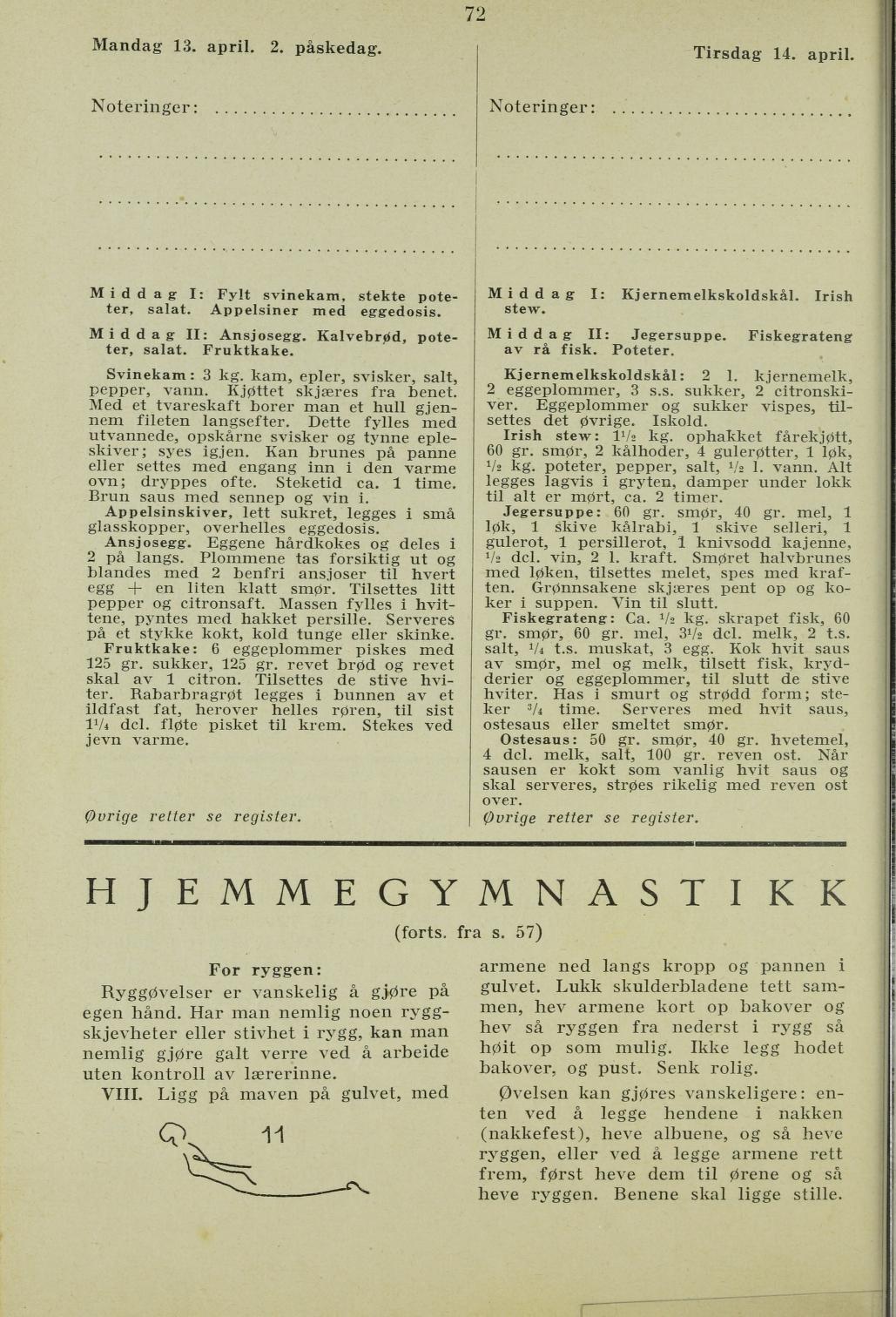 Faksimile av almanakksiden 13. april 1936