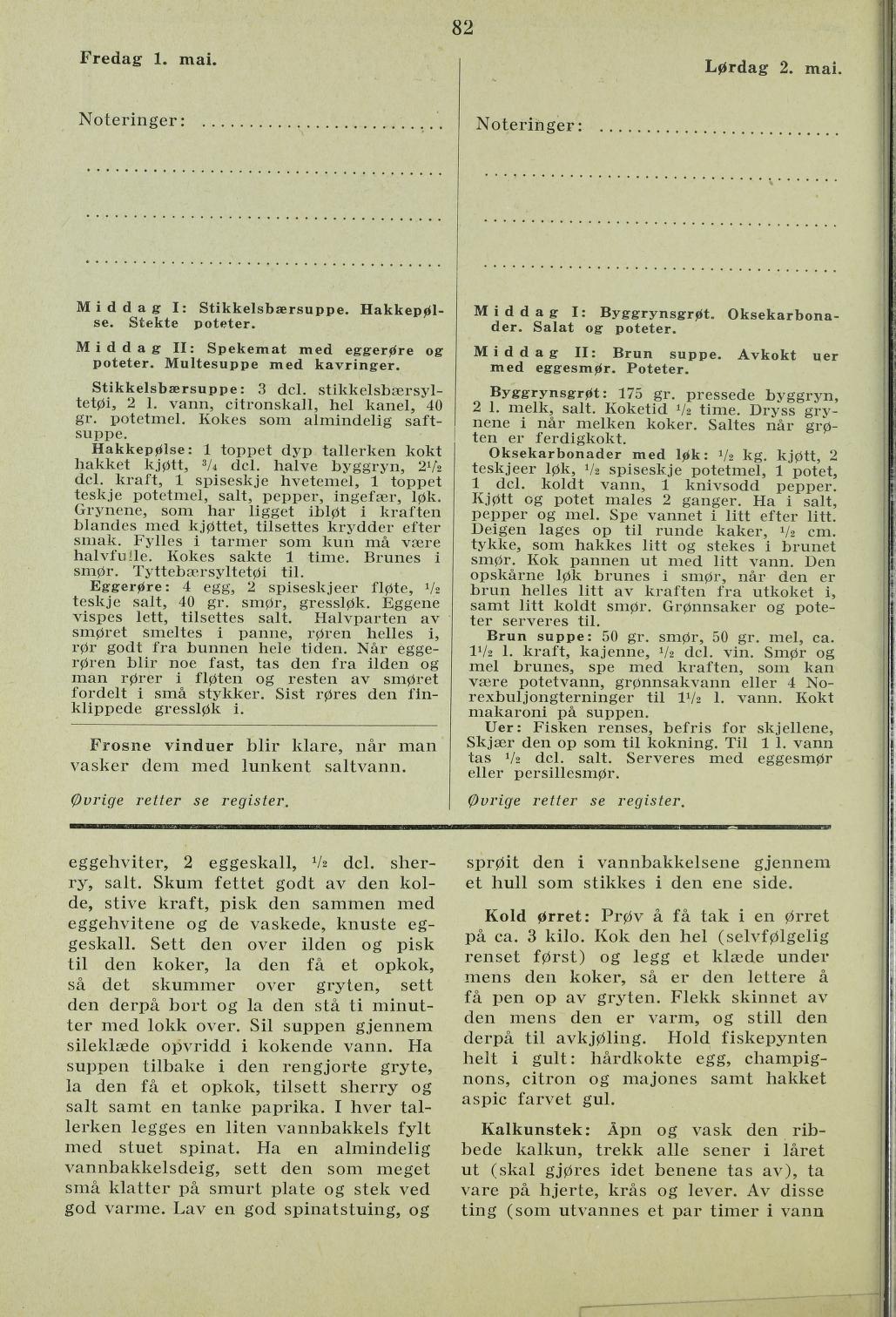 Faksimile av almanakksiden 1. mai 1936