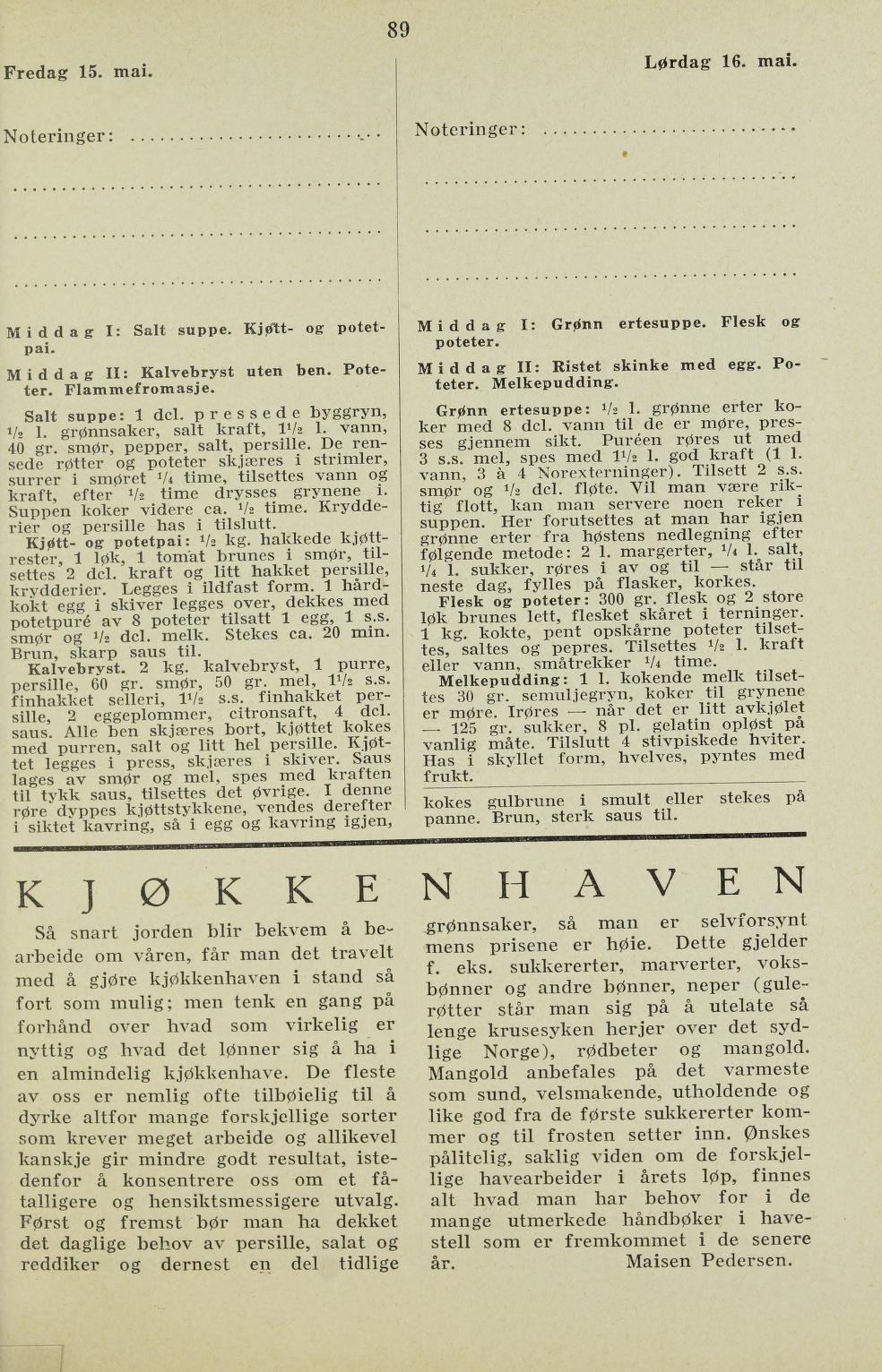 Faksimile av almanakksiden 15. mai 1936