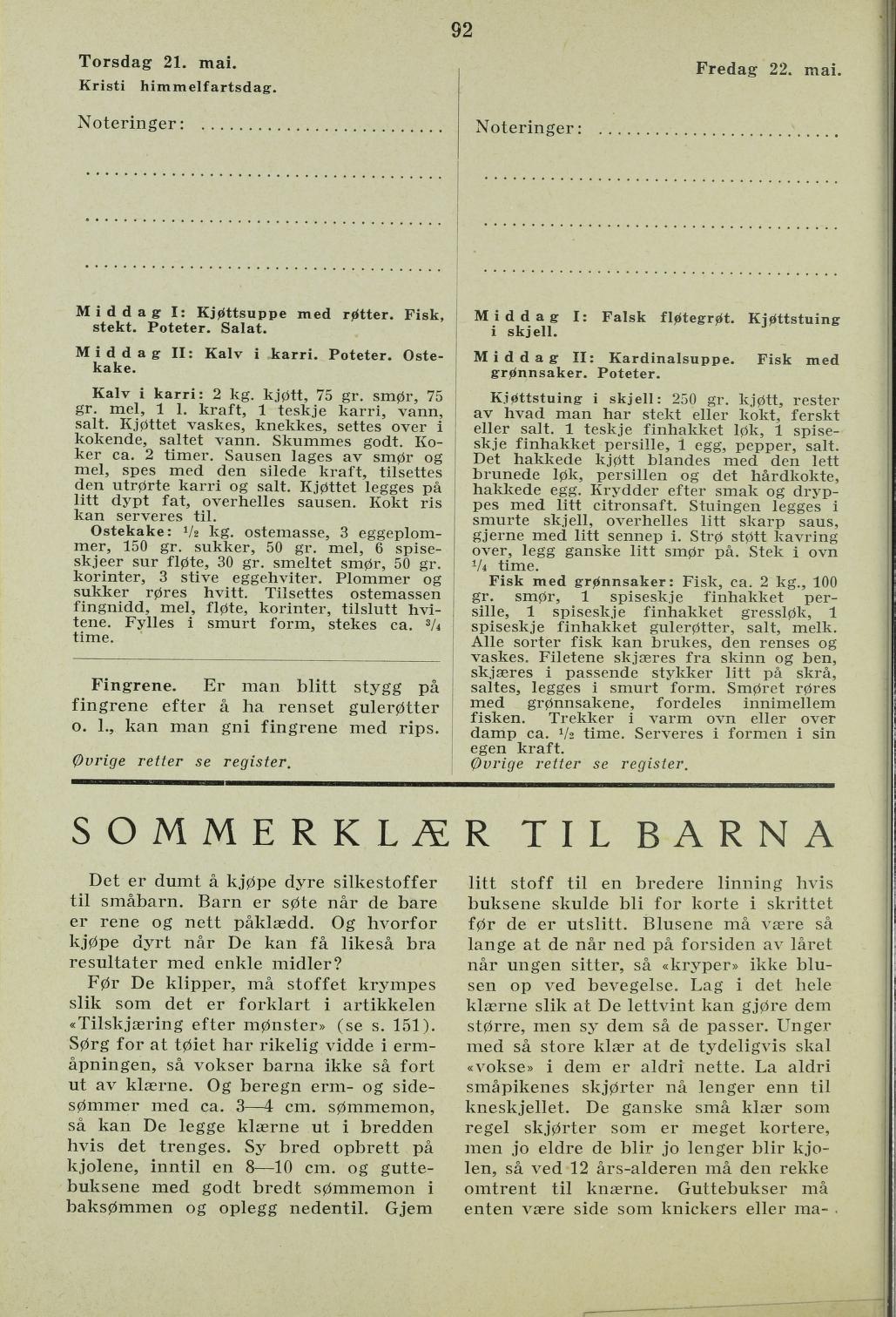 Faksimile av almanakksiden 21. mai 1936