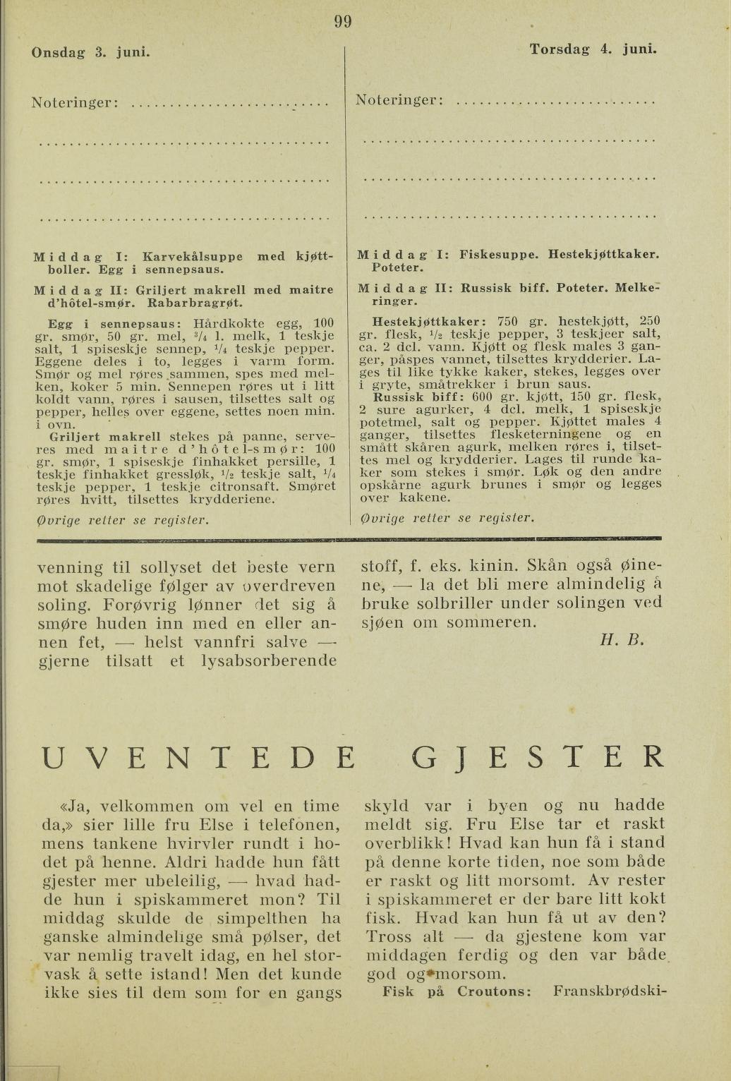 Faksimile av almanakksiden 3. juni 1936