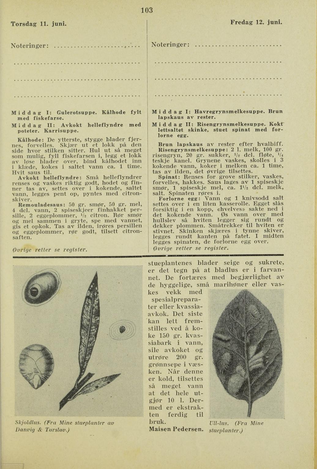 Faksimile av almanakksiden 11. juni 1936