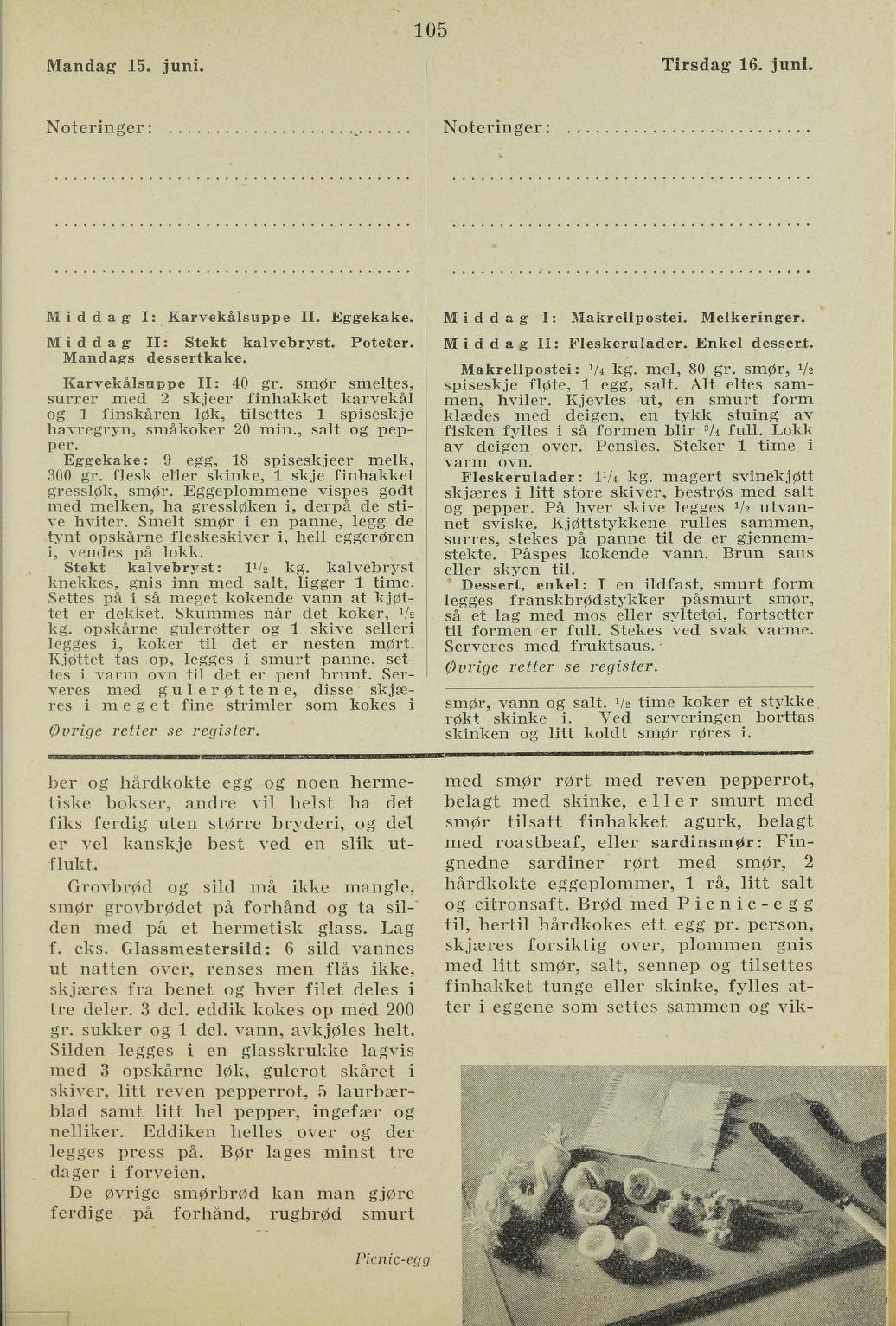 Faksimile av almanakksiden 15. juni 1936