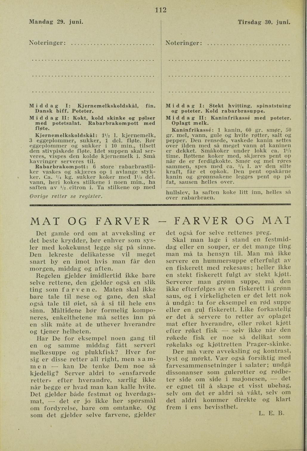 Faksimile av almanakksiden 29. juni 1936