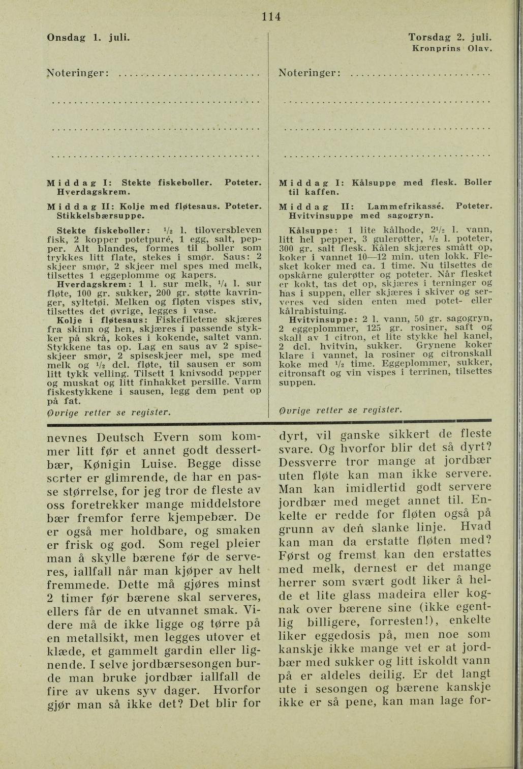 Faksimile av almanakksiden 1. juli 1936