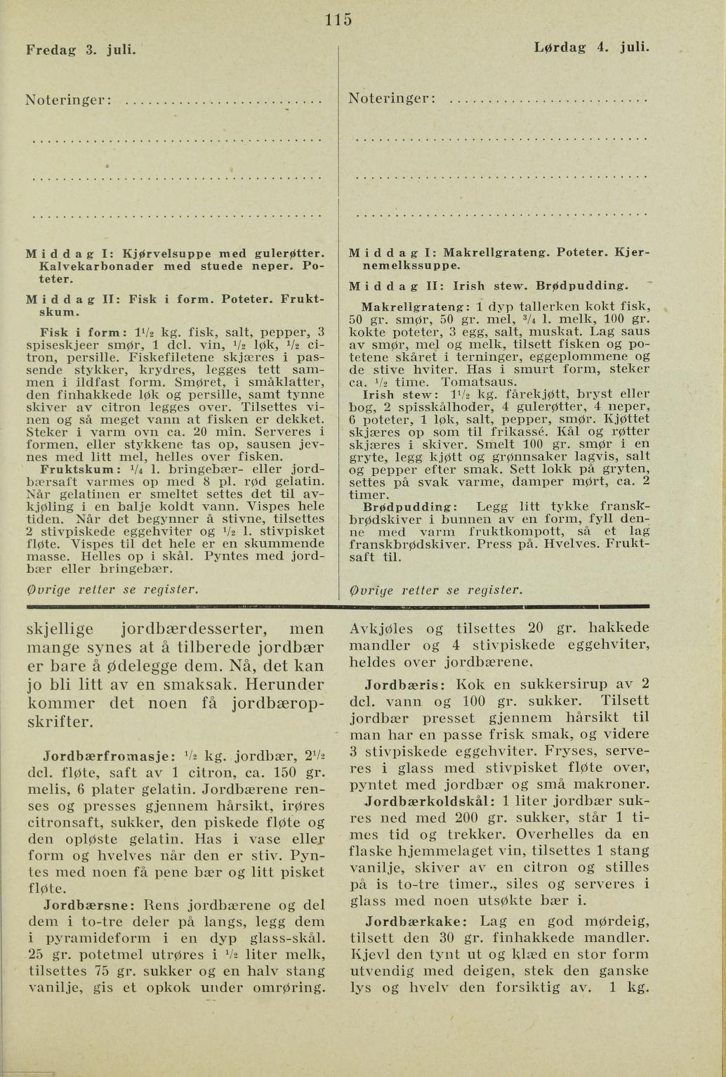Faksimile av almanakksiden 3. juli 1936