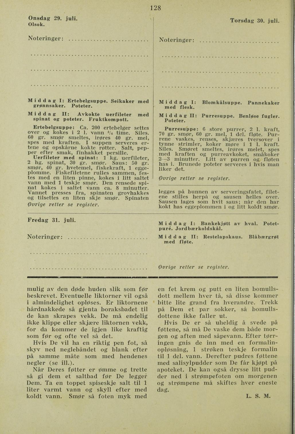 Faksimile av almanakksiden 29. juli 1936