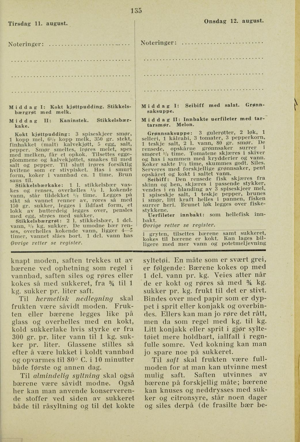 Faksimile av almanakksiden 11. august 1936