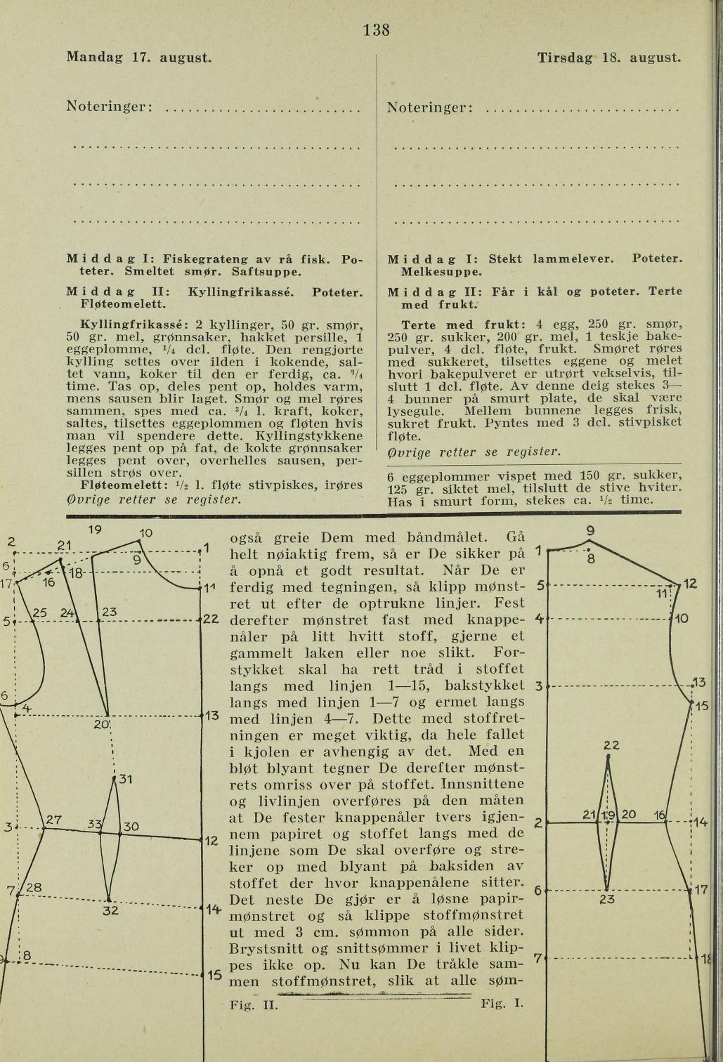 Faksimile av almanakksiden 17. august 1936