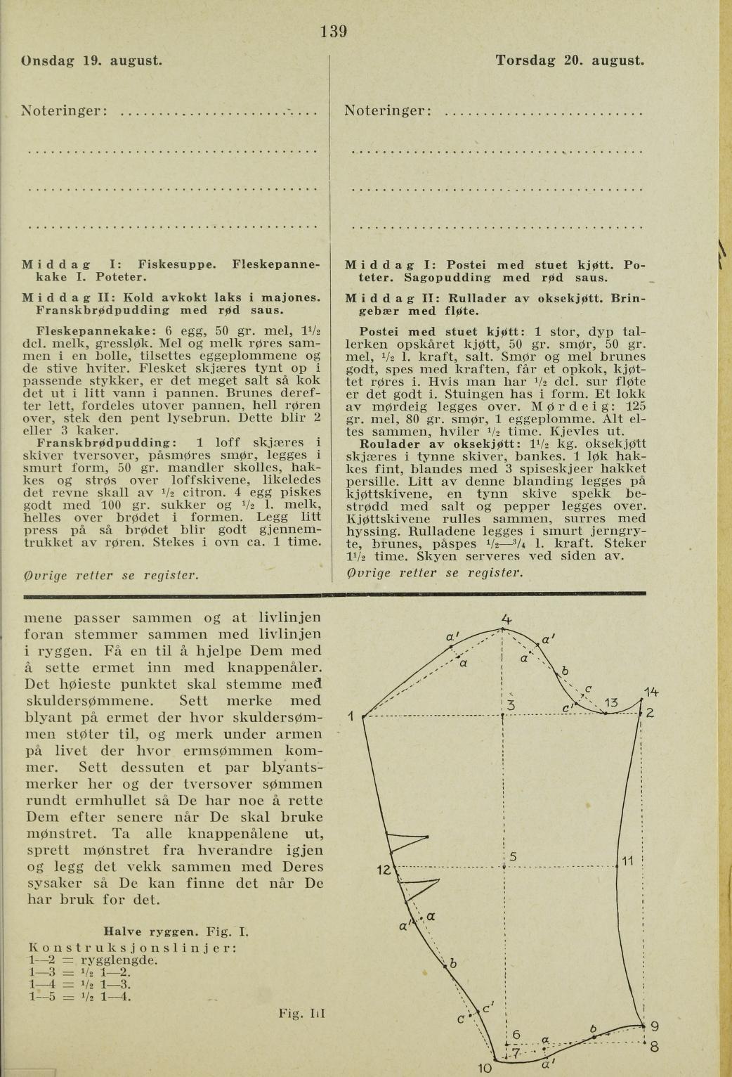 Faksimile av almanakksiden 19. august 1936
