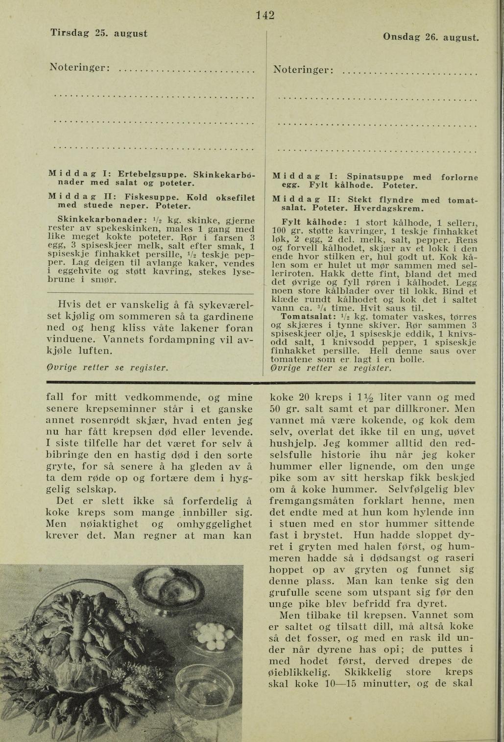 Faksimile av almanakksiden 25. august 1936