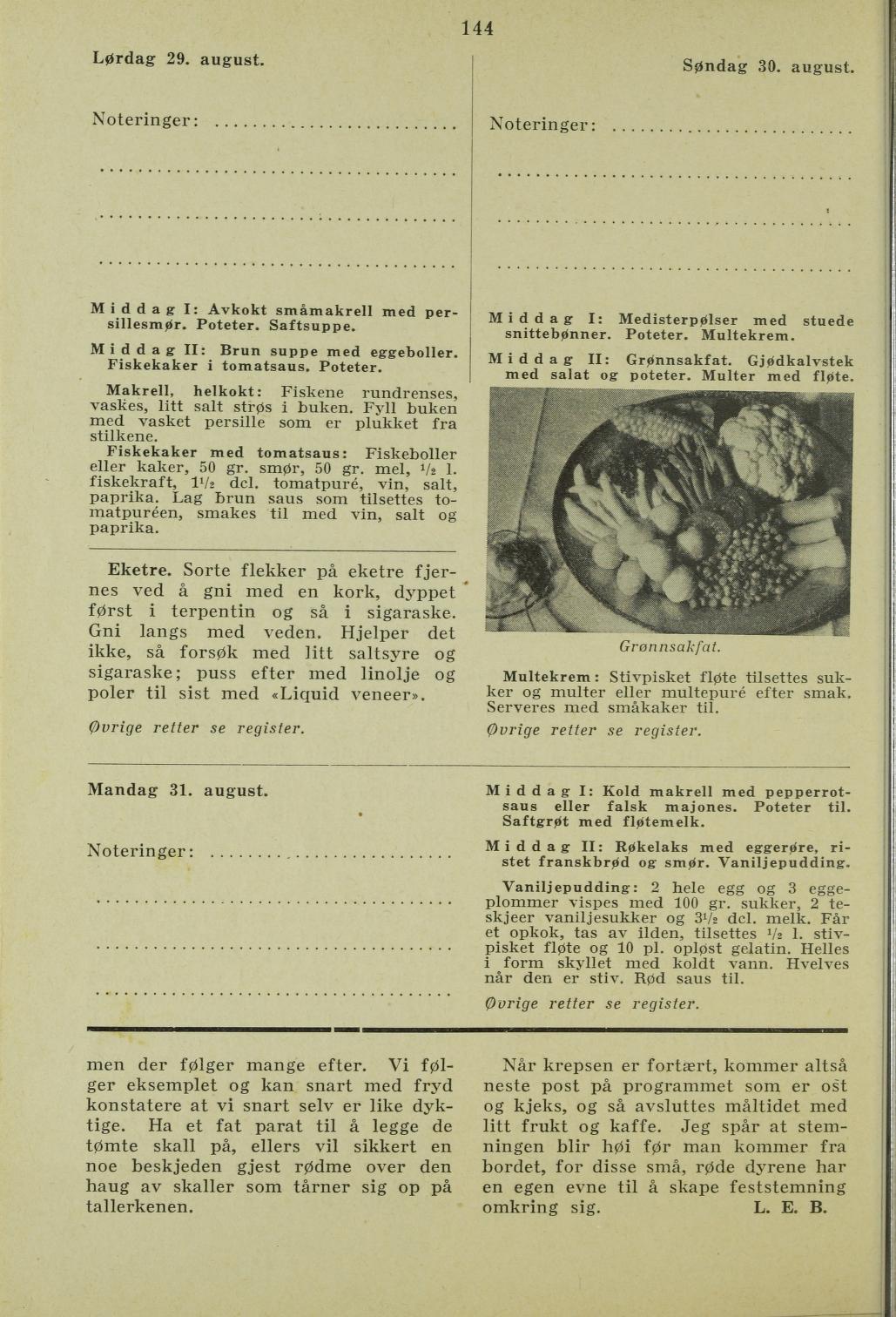 Faksimile av almanakksiden 29. august 1936