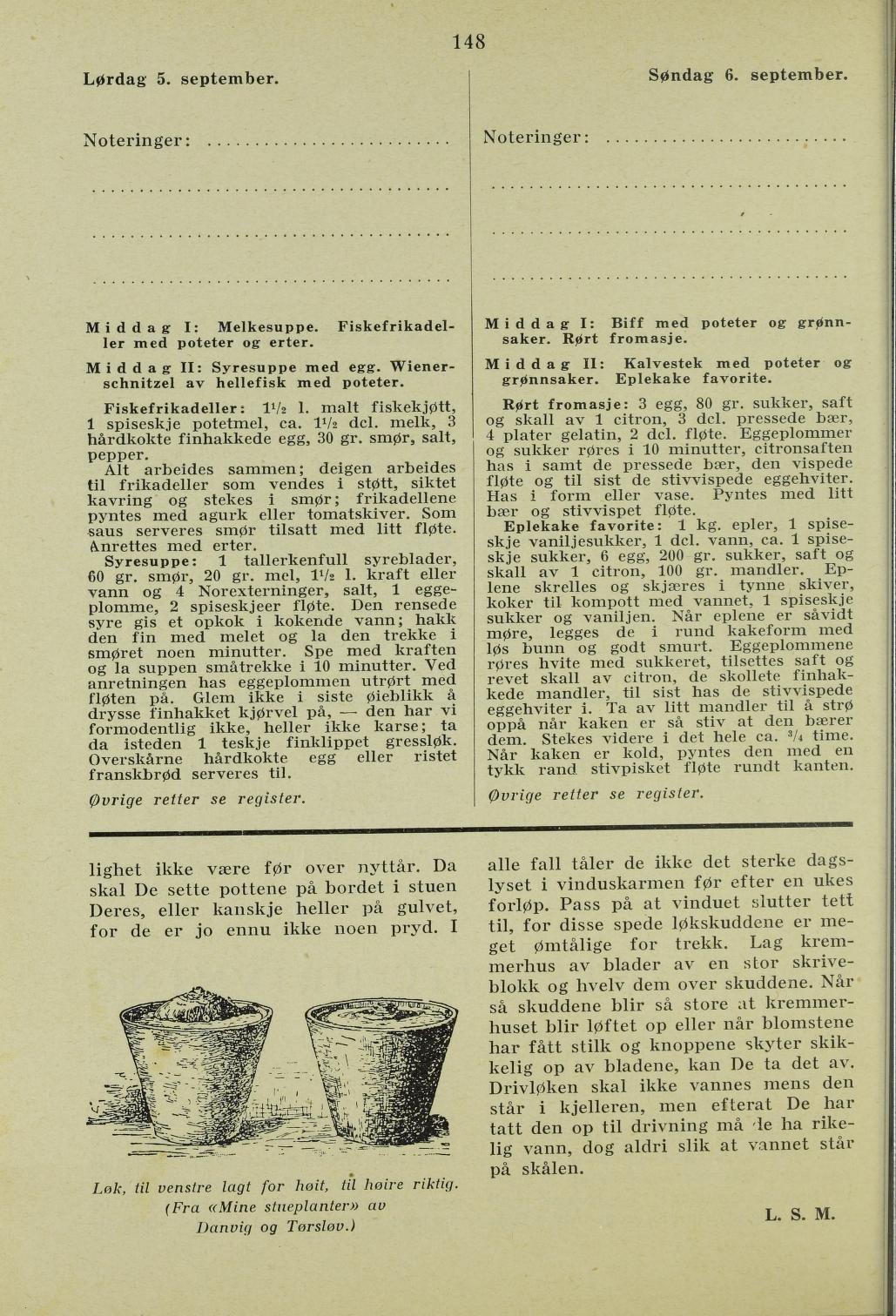 Faksimile av almanakksiden 5. september 1936
