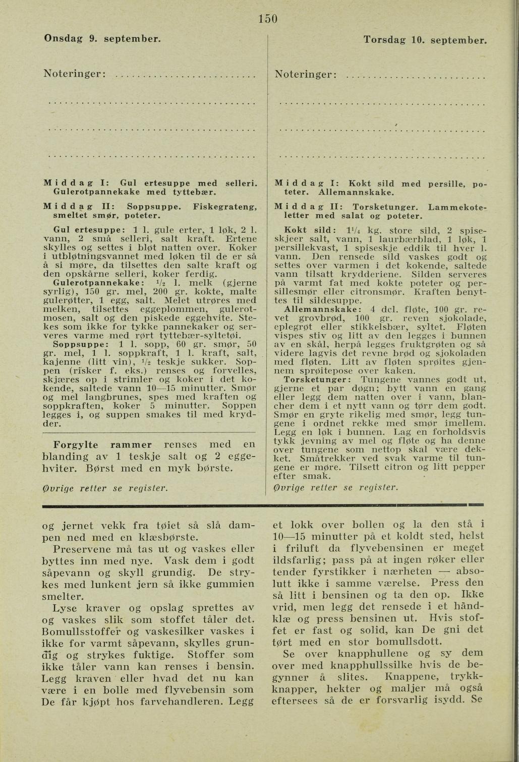Faksimile av almanakksiden 9. september 1936