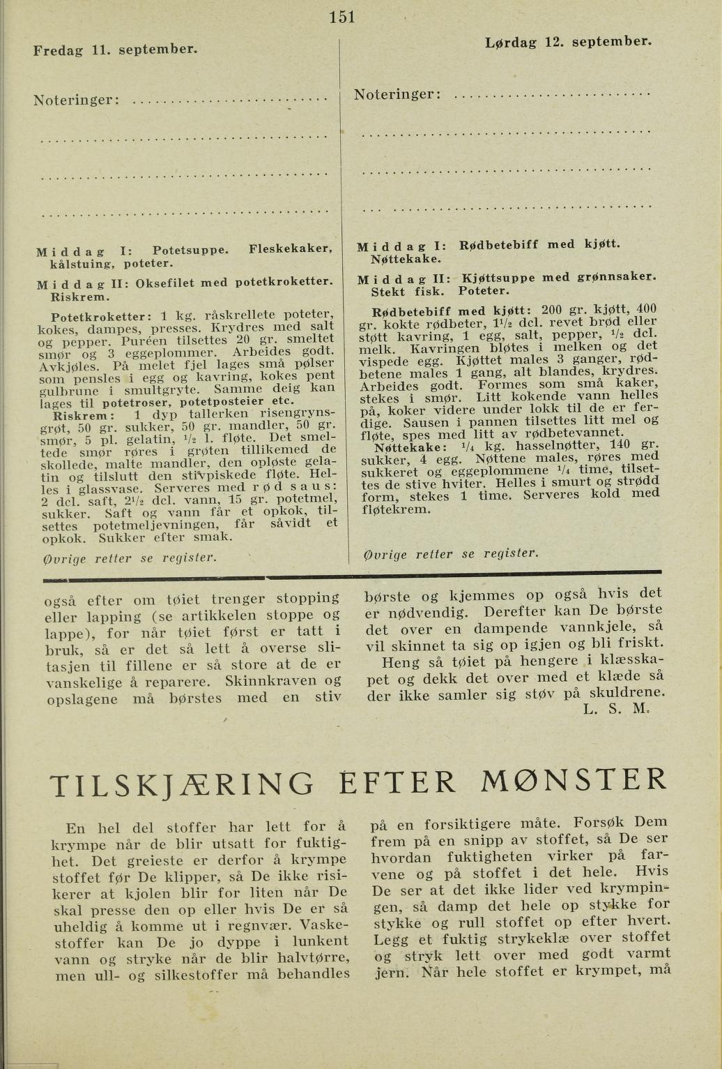 Faksimile av almanakksiden 11. september 1936