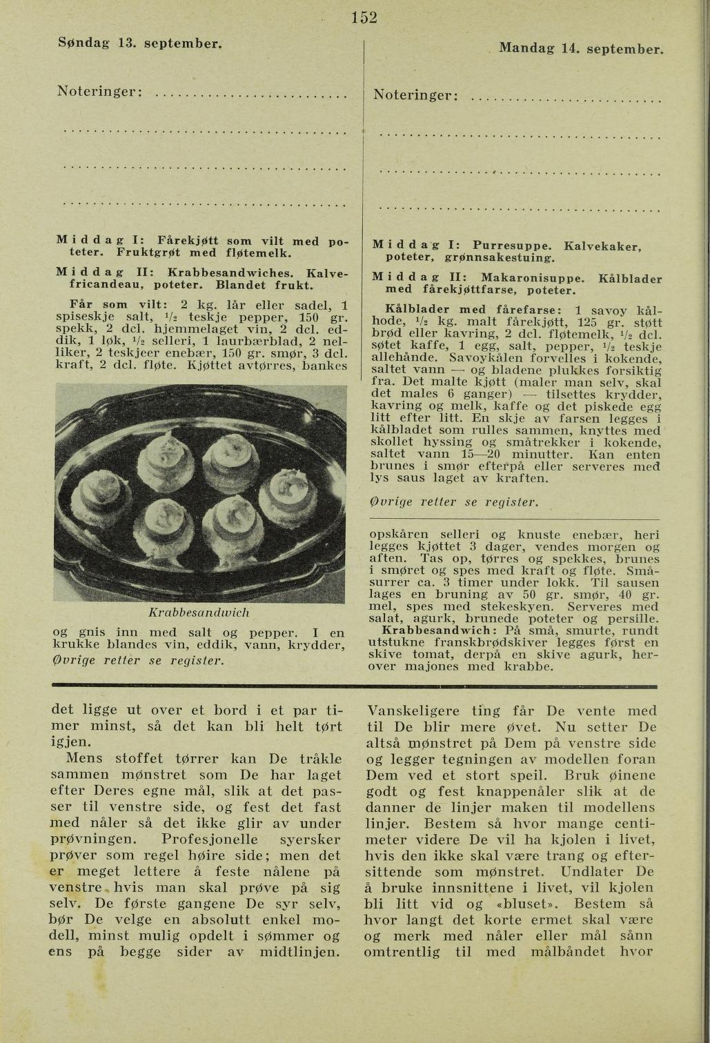 Faksimile av almanakksiden 13. september 1936