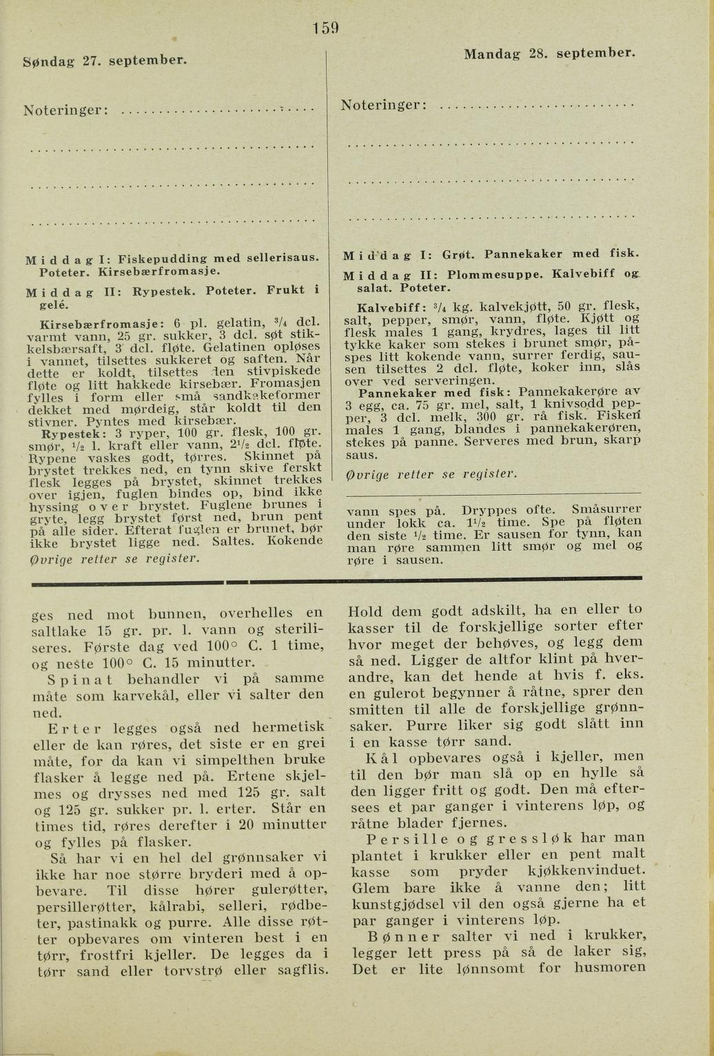 Faksimile av almanakksiden 27. september 1936