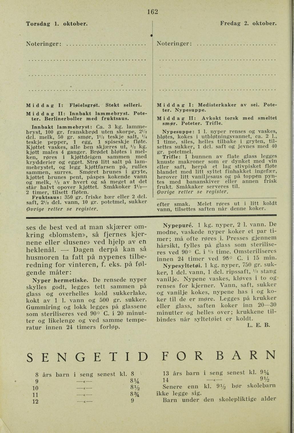 Faksimile av almanakksiden 1. oktober 1936