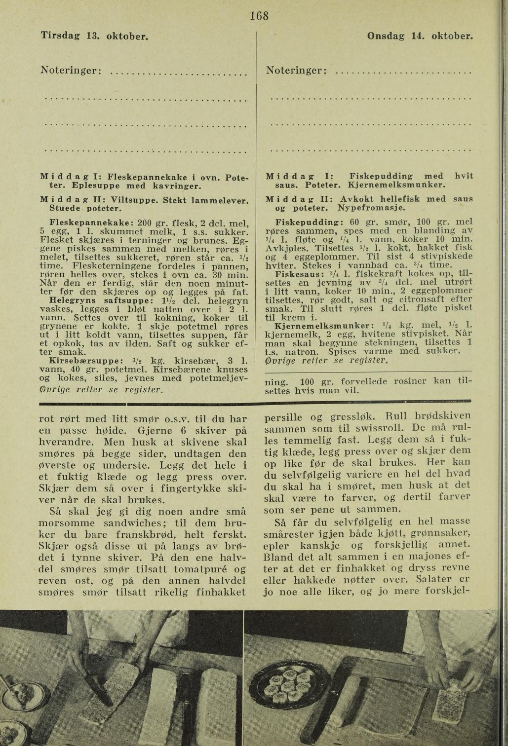 Faksimile av almanakksiden 13. oktober 1936