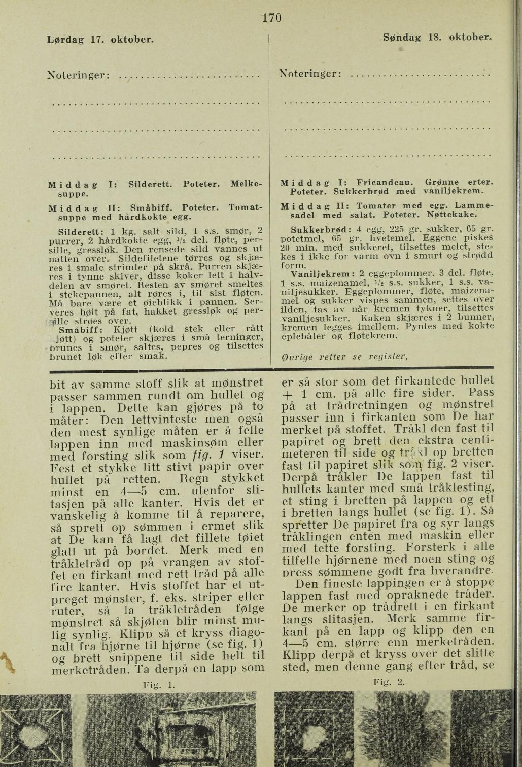 Faksimile av almanakksiden 17. oktober 1936