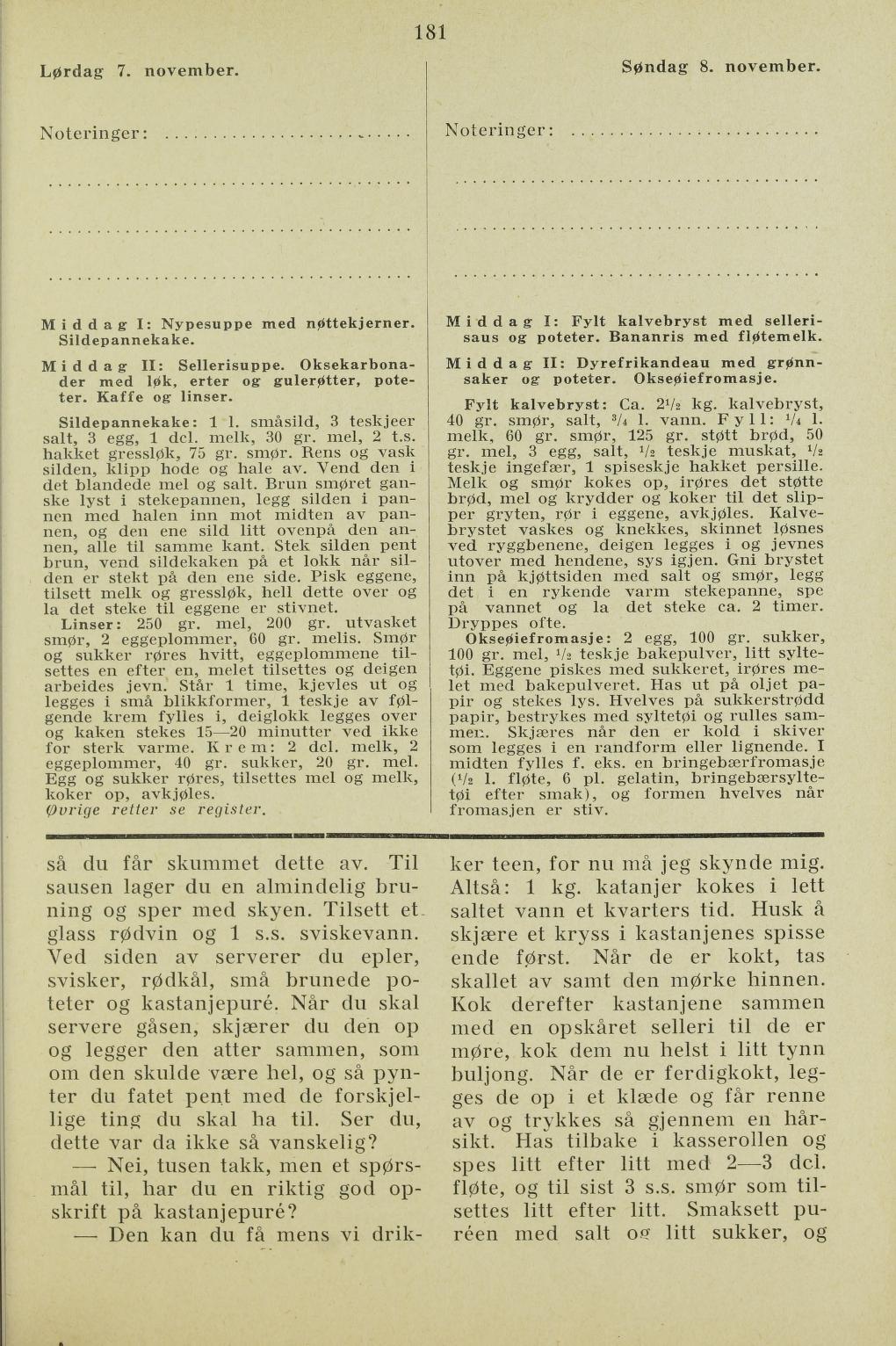 Faksimile av almanakksiden 7. november 1936