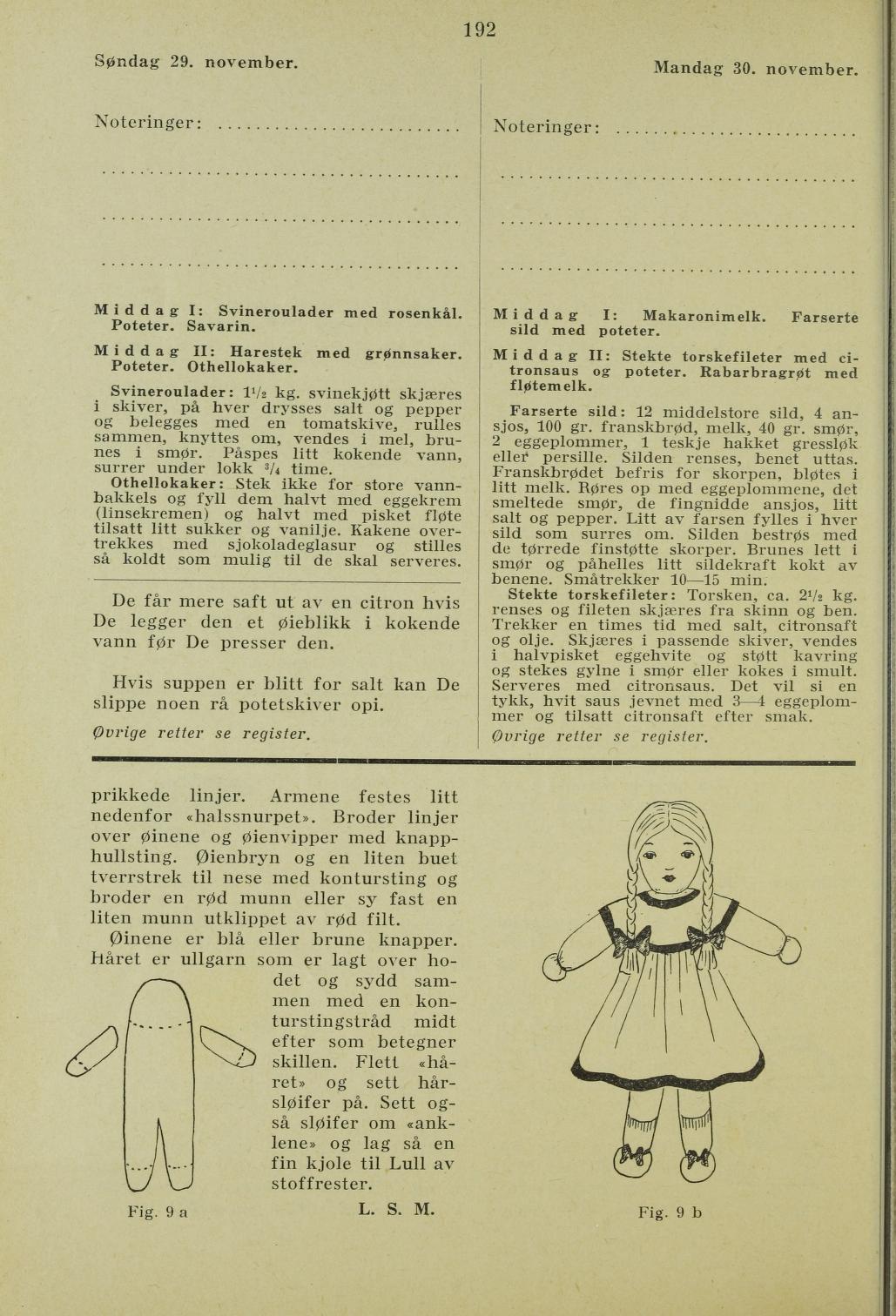 Faksimile av almanakksiden 29. november 1936