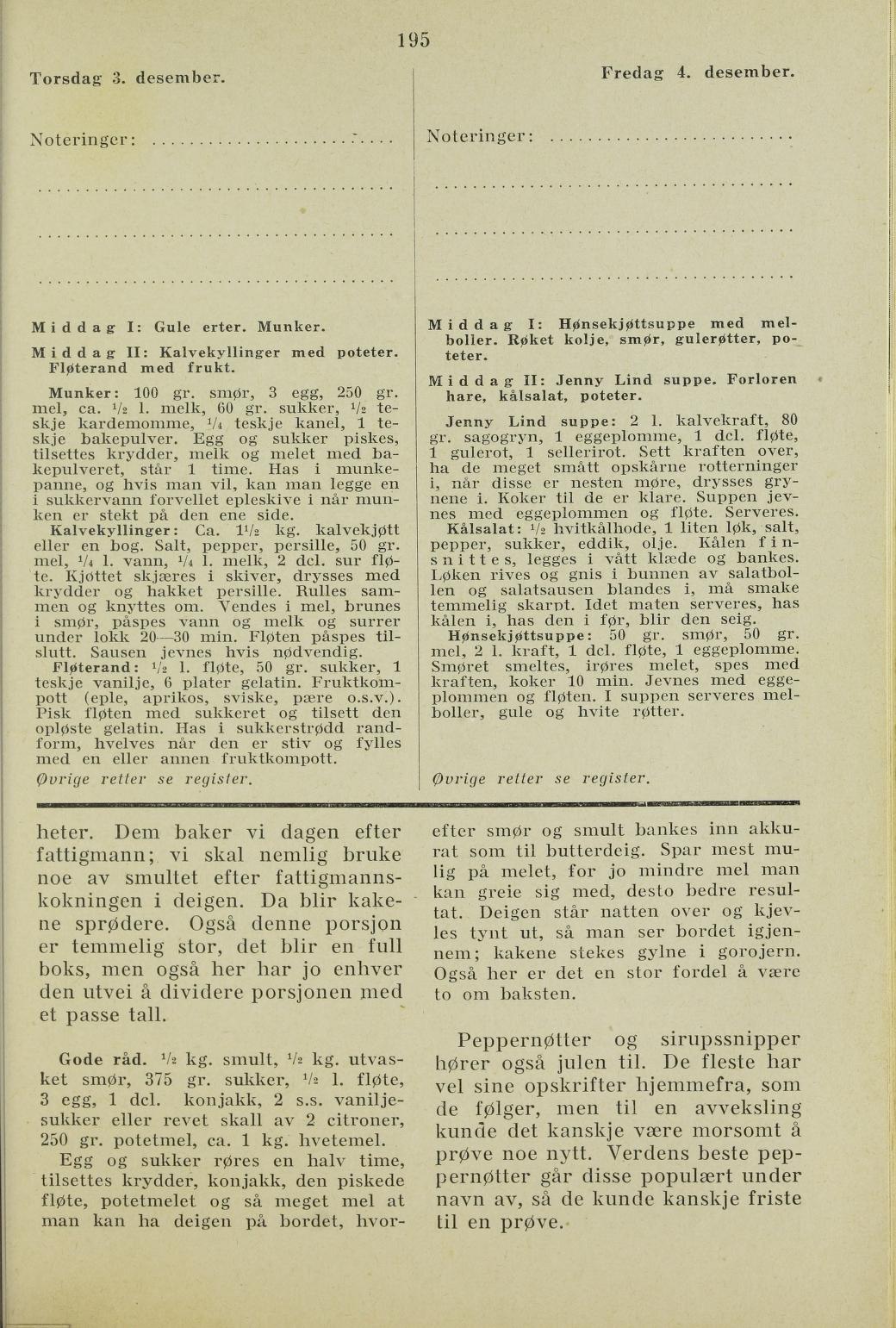 Faksimile av almanakksiden 3. desember 1936