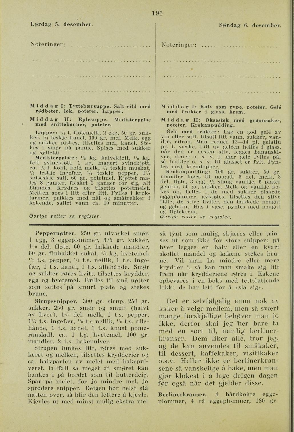Faksimile av almanakksiden 5. desember 1936