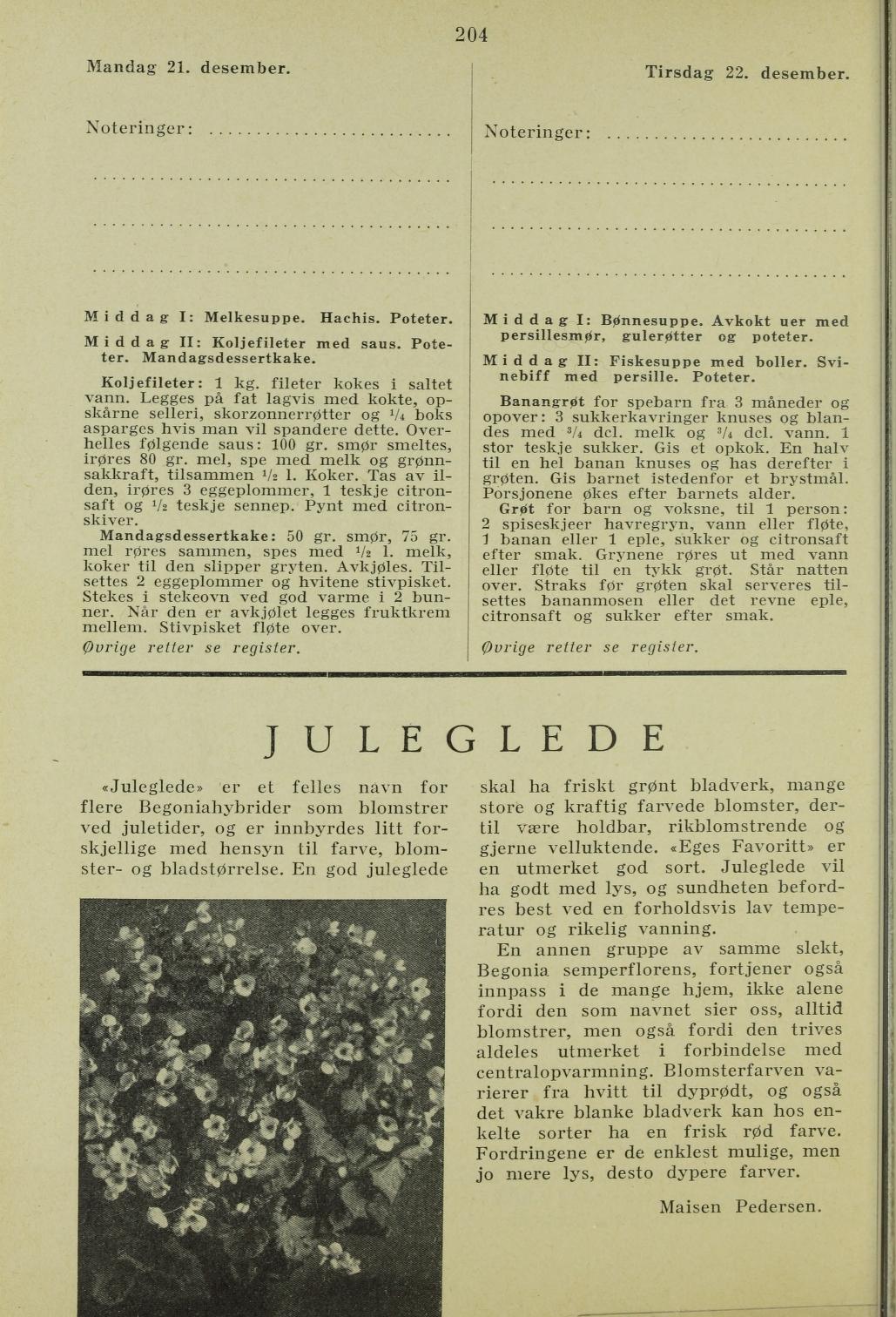 Faksimile av almanakksiden 21. desember 1936