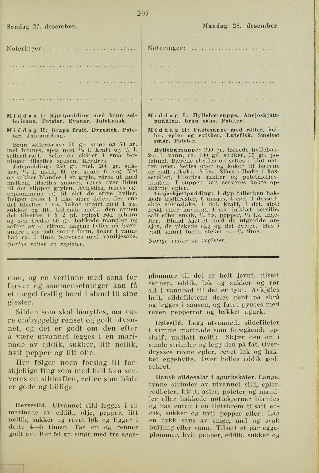 Faksimile av almanakksiden 27. desember 1936