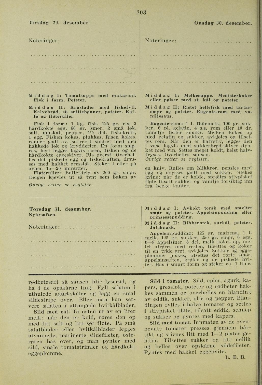 Faksimile av almanakksiden 29. desember 1936