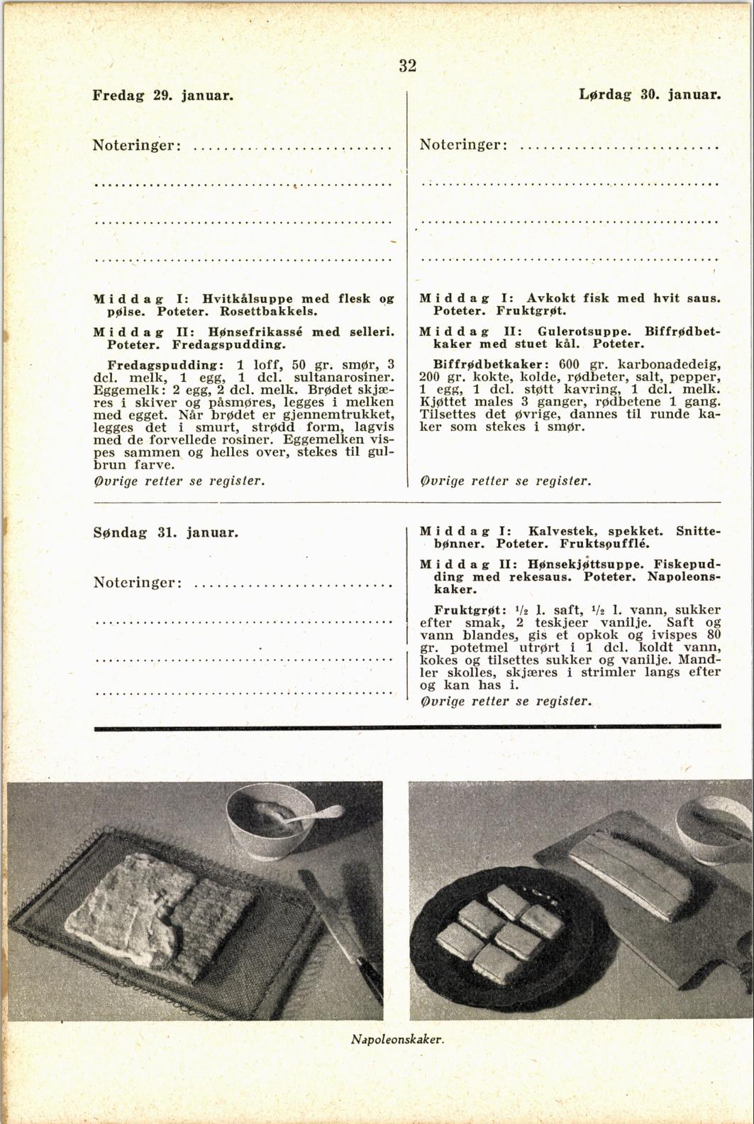 Faksimile av almanakksiden 29. januar 1937