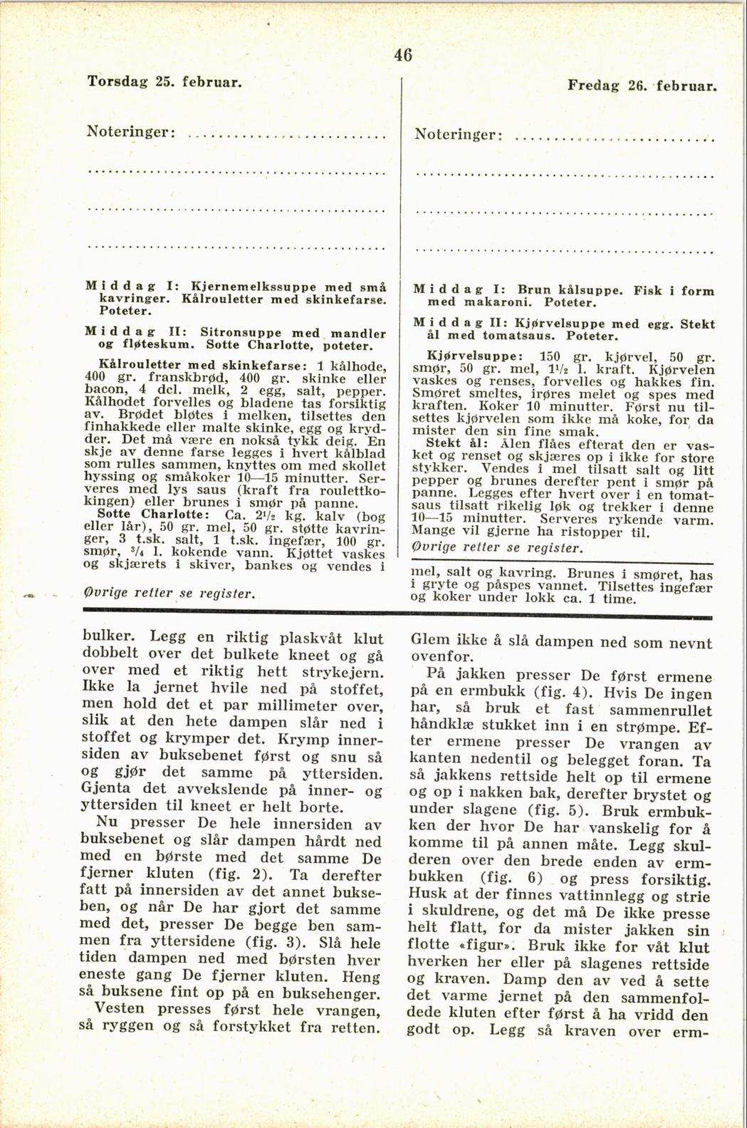 Faksimile av almanakksiden 25. februar 1937