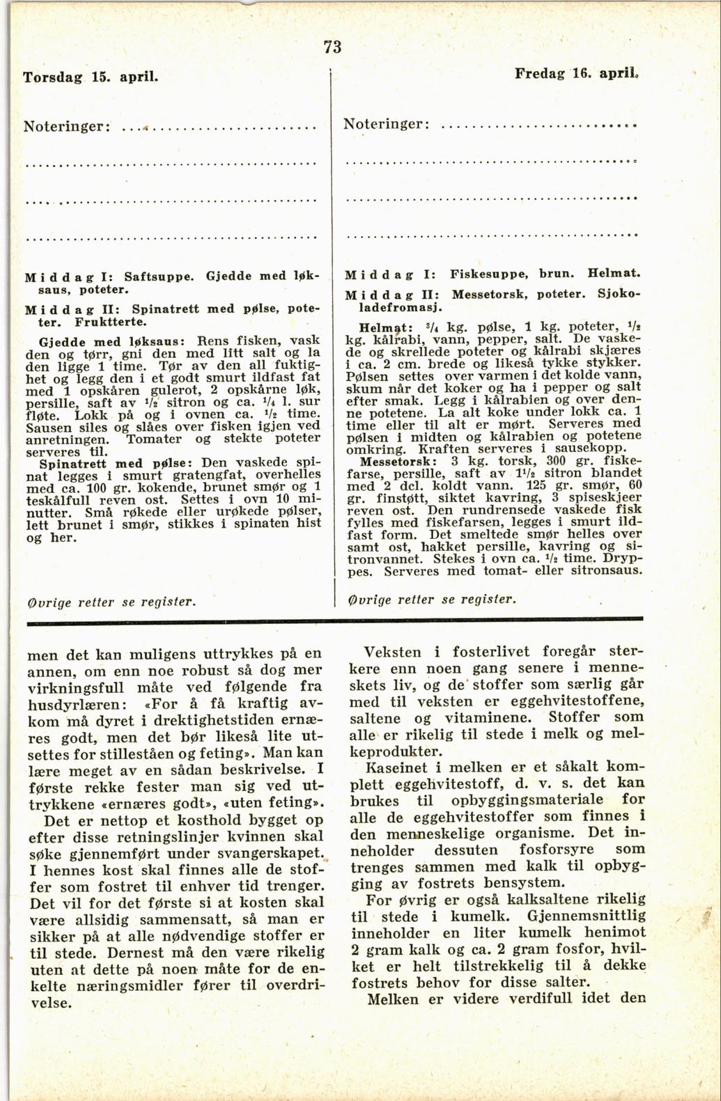 Faksimile av almanakksiden 15. april 1937