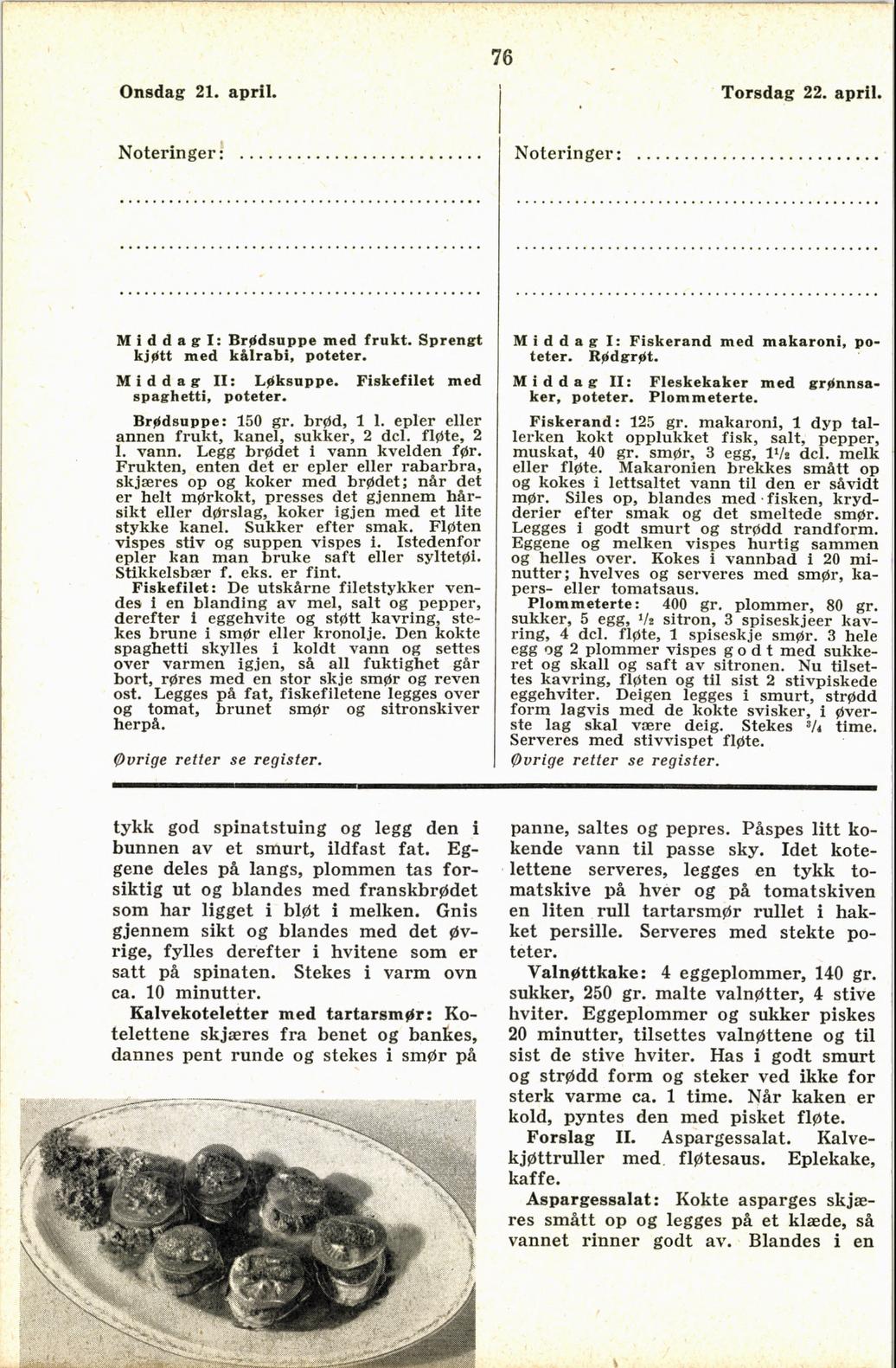 Faksimile av almanakksiden 21. april 1937