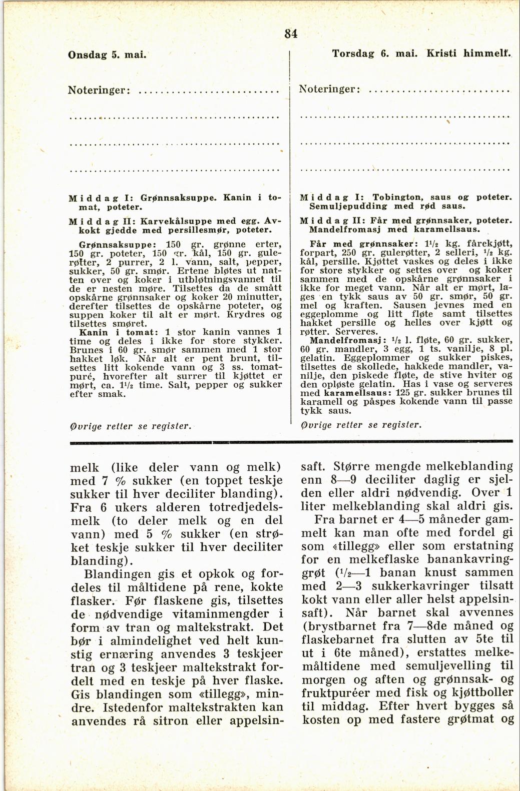 Faksimile av almanakksiden 5. mai 1937