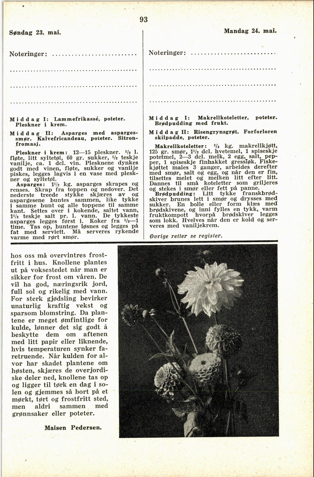 Faksimile av almanakksiden 23. mai 1937