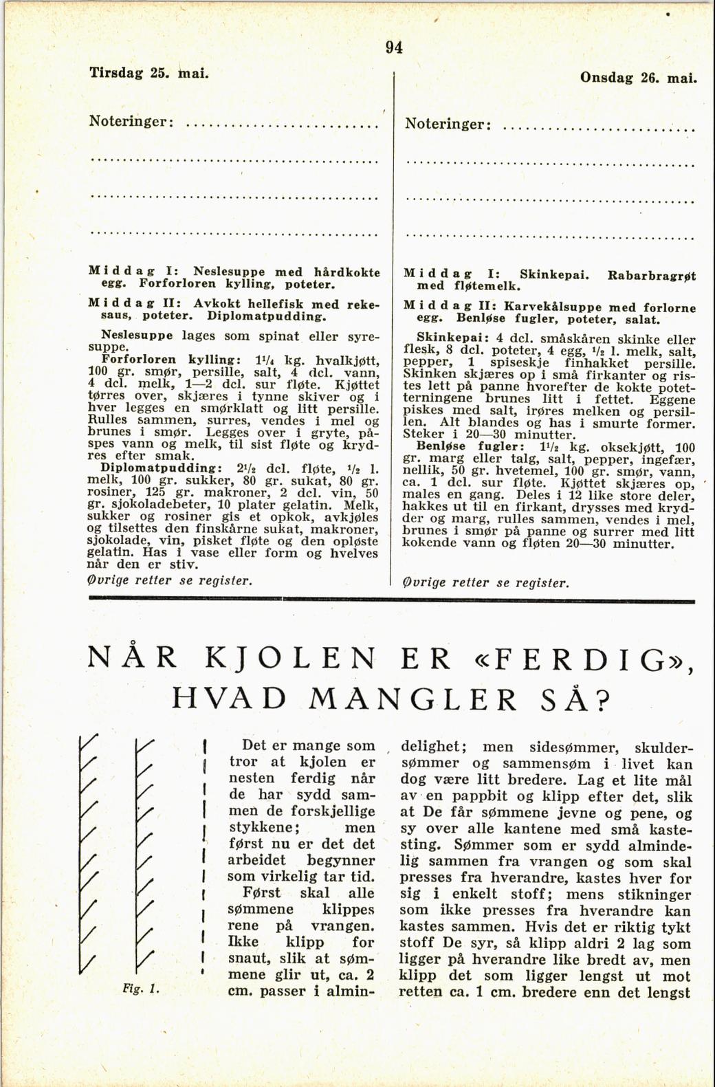 Faksimile av almanakksiden 25. mai 1937