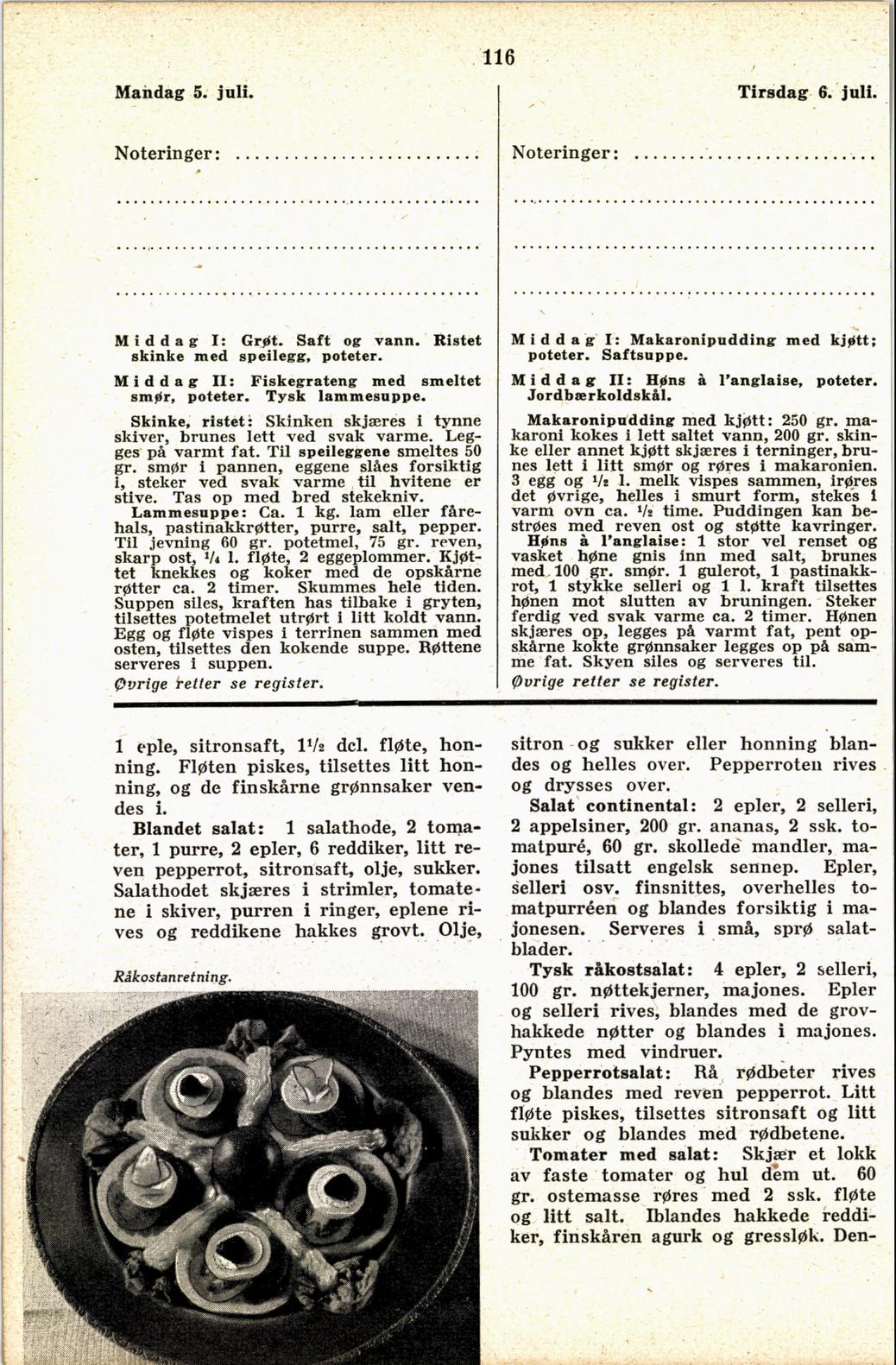 Faksimile av almanakksiden 5. juli 1937