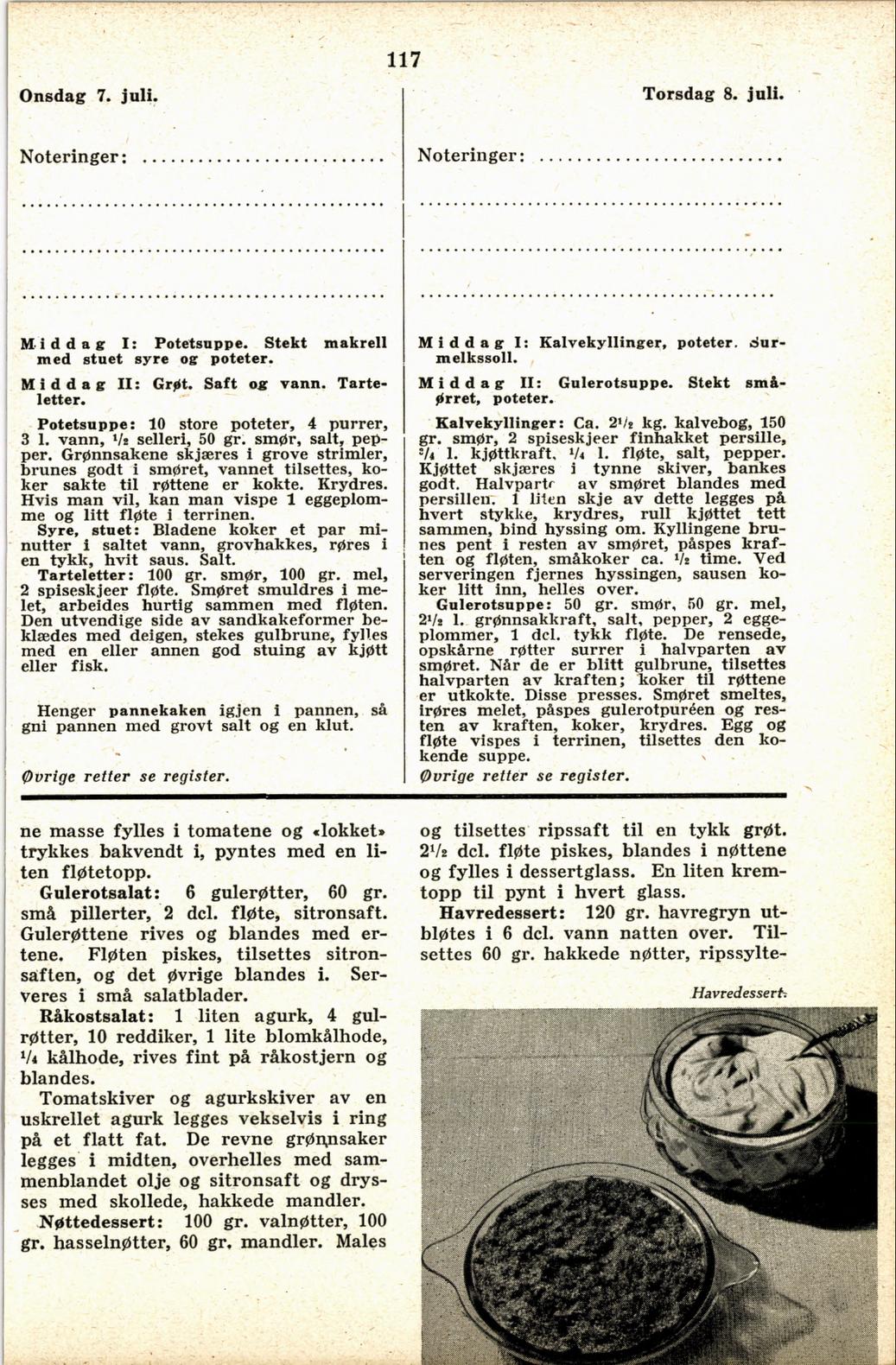 Faksimile av almanakksiden 7. juli 1937