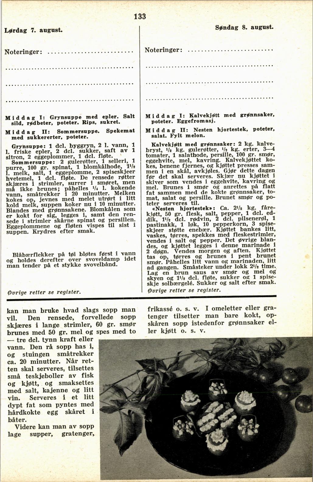 Faksimile av almanakksiden 7. august 1937