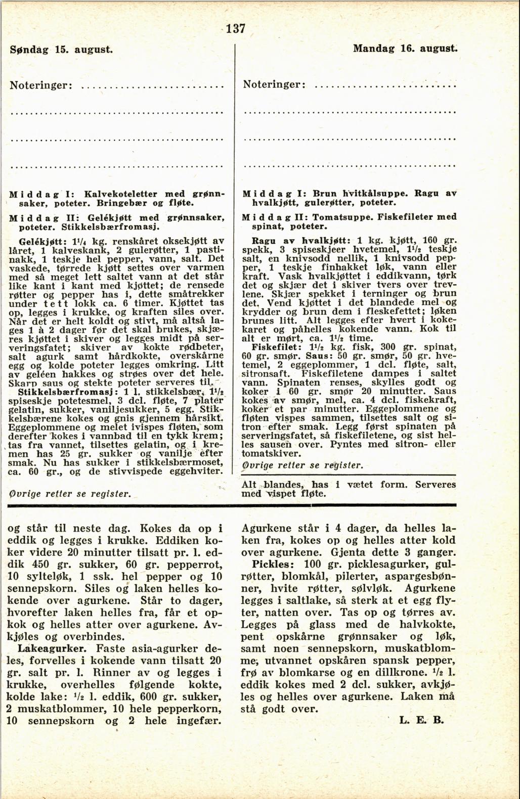 Faksimile av almanakksiden 15. august 1937