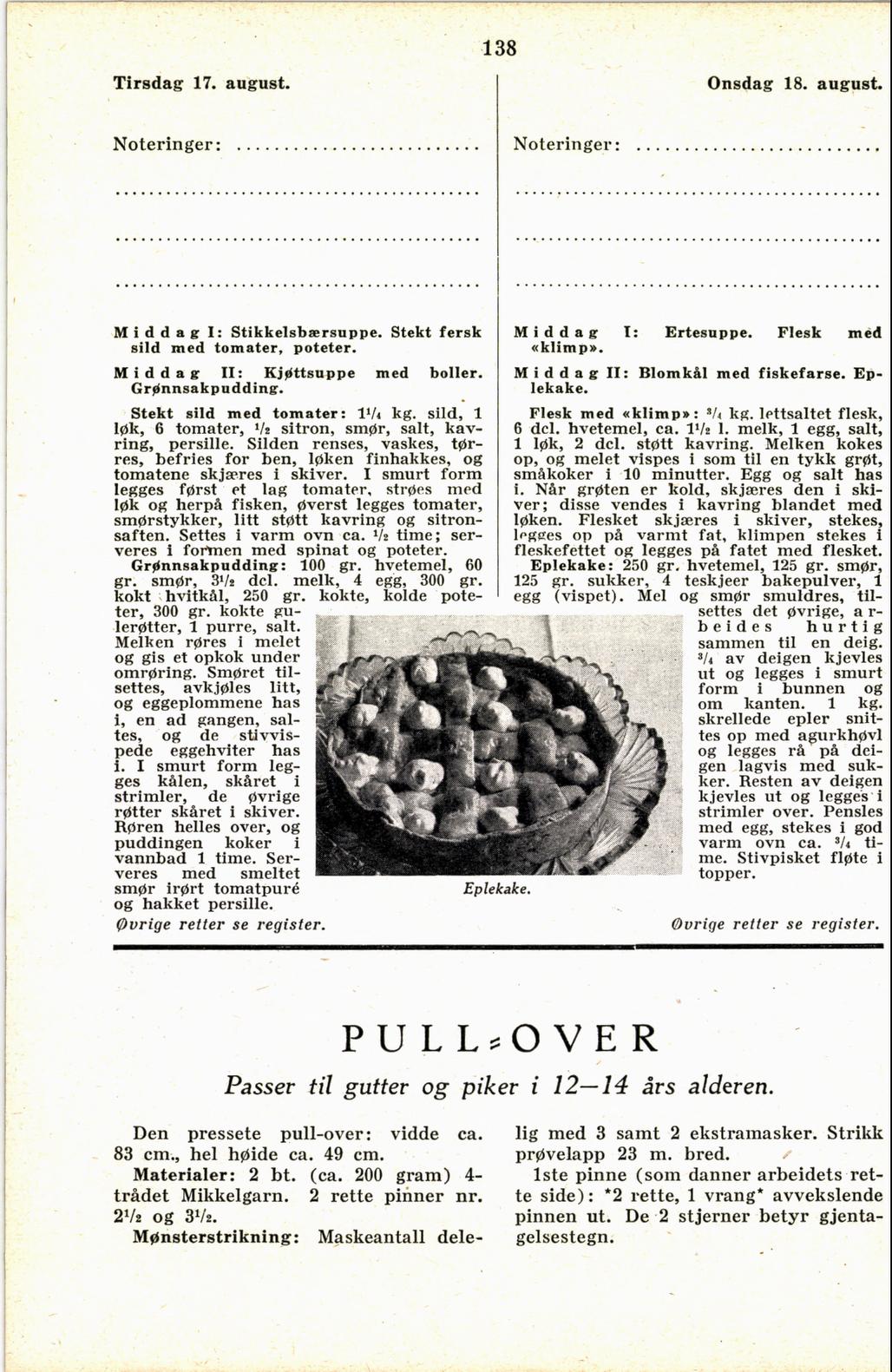 Faksimile av almanakksiden 17. august 1937
