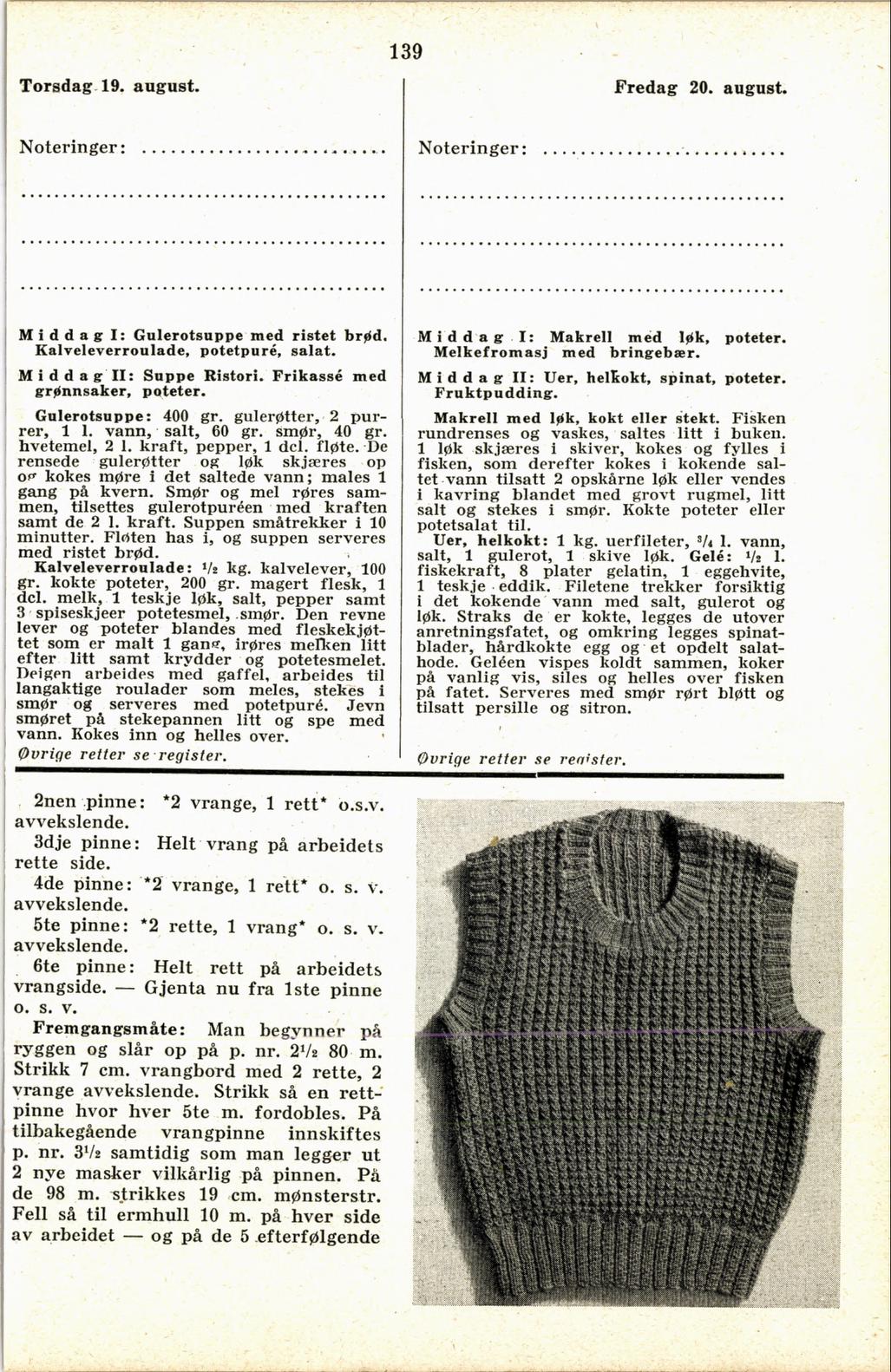 Faksimile av almanakksiden 19. august 1937